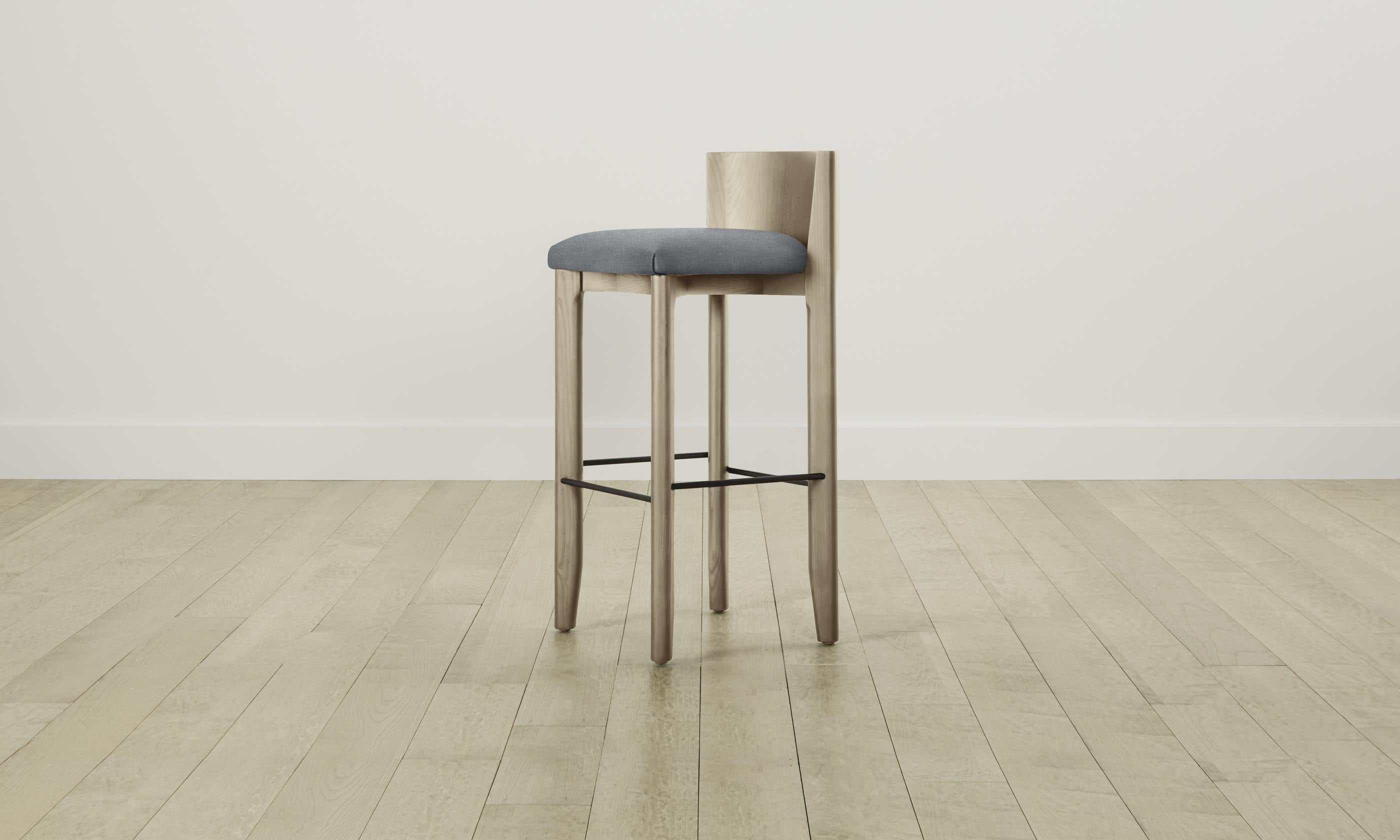 Premium Delancey Bar & Counter Stool with Performance Mélange Weave in Aegean Blue - Perfect for Kitchen Islands, Home Bars & Modern Dining Areas