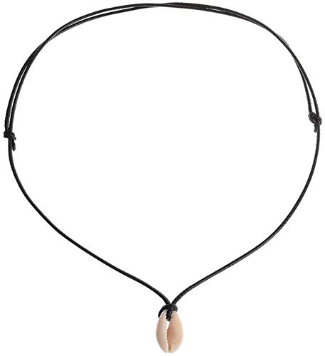 Handmade Bohemian Urn Necklace for Ashes - Punk Sea Shell Choker Pendant for Men & Women - Memorial Jewelry for Pets (Dog, Cat) - Perfect for Funerals, Memorials & Boho Fashion