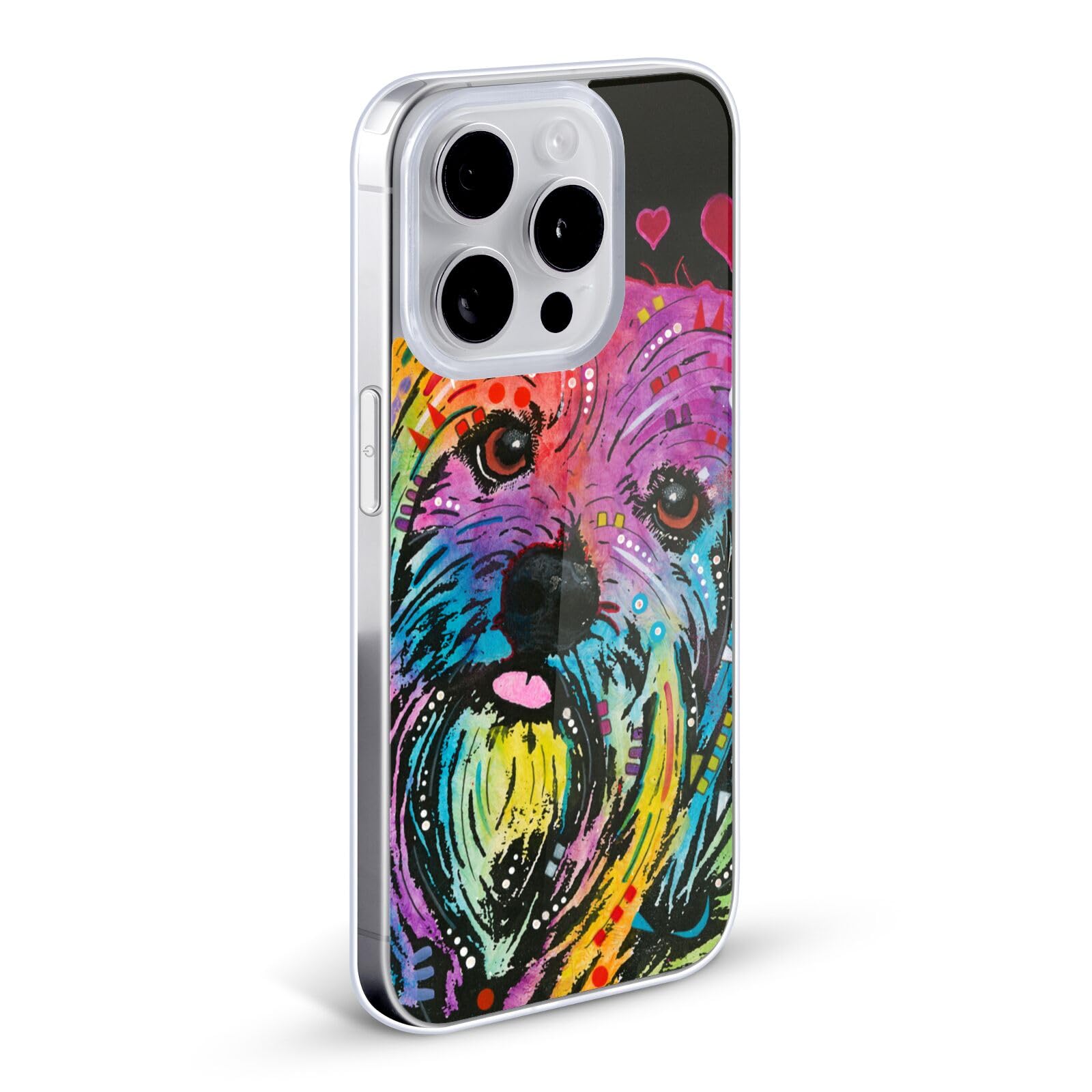 Officially Licensed Dean Russo Yorkie Dogs Soft Gel Phone Case for Apple iPhone 13 Pro - Cute Protective Cover for Everyday Use, Work & Travel
