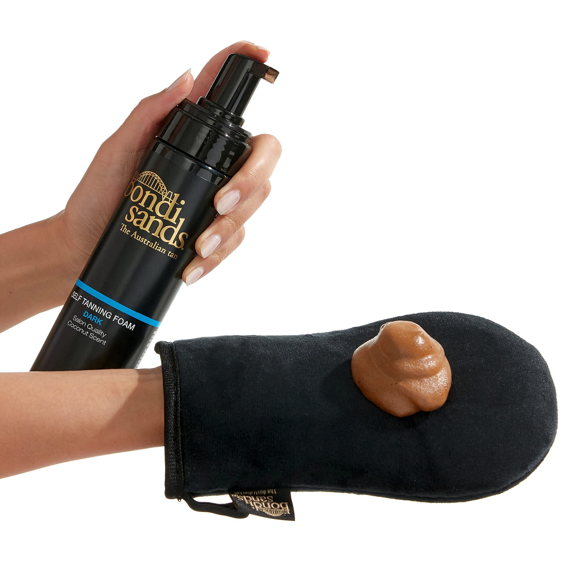 Bondi Sands Dark Self Tanning Foam with Back Applicator - Lightweight Tanning Mousse & 3 Replacement Pads ($36 Value) | Easy At-Home Sunless Tanning for Legs, Arms & Body | Vegan & Cruelty-Free