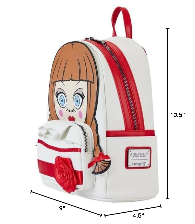 Loungefly WB Annabelle Cosplay Mini Backpack - Horror Movie Collectible for Halloween & Cosplay Events | Perfect for Horror Fans & Costume Parties