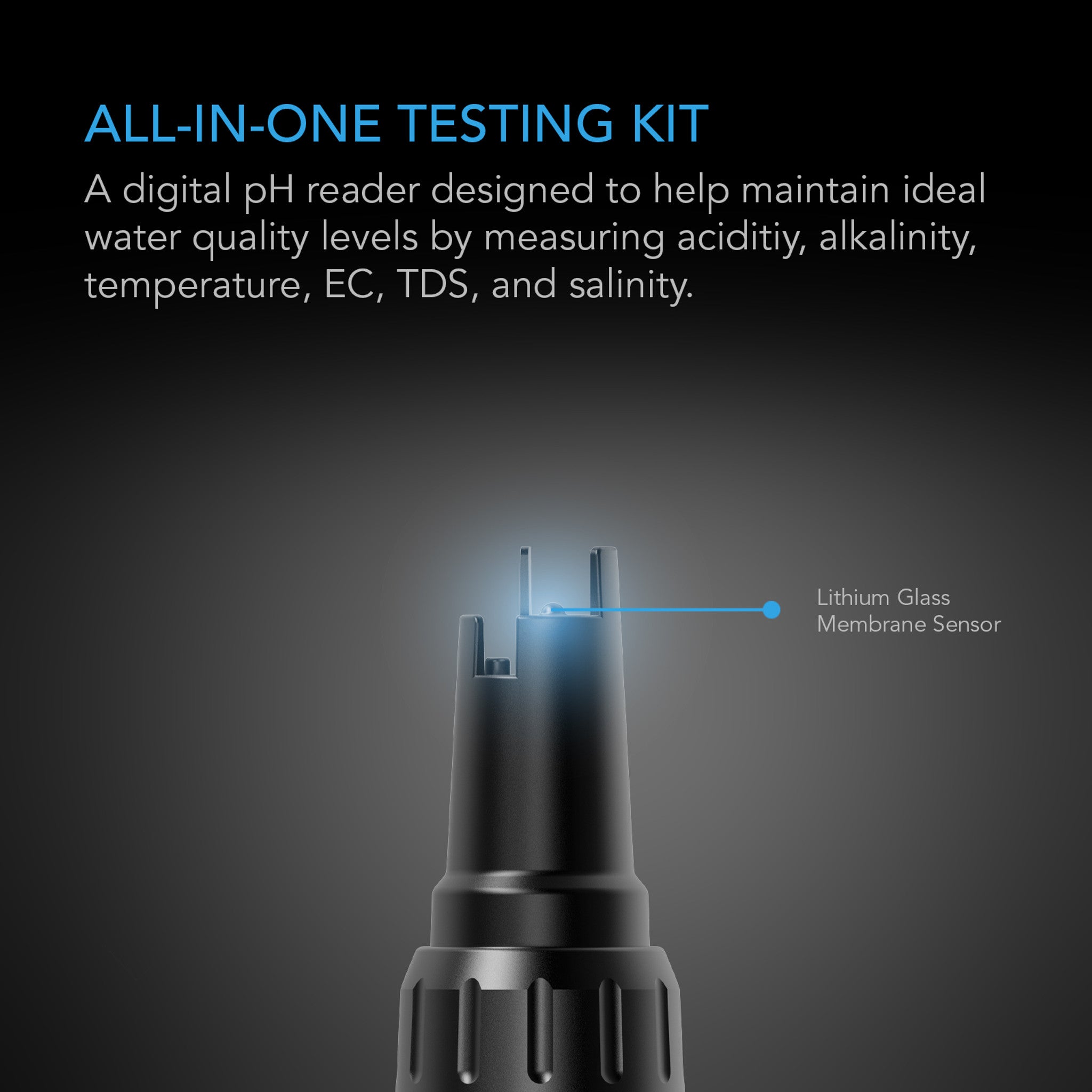Hydroponic Meter Pro Kit - All-in-One pH Pen with Interchangeable Probe for Indoor Gardening, Hydroponics, and Aquariums