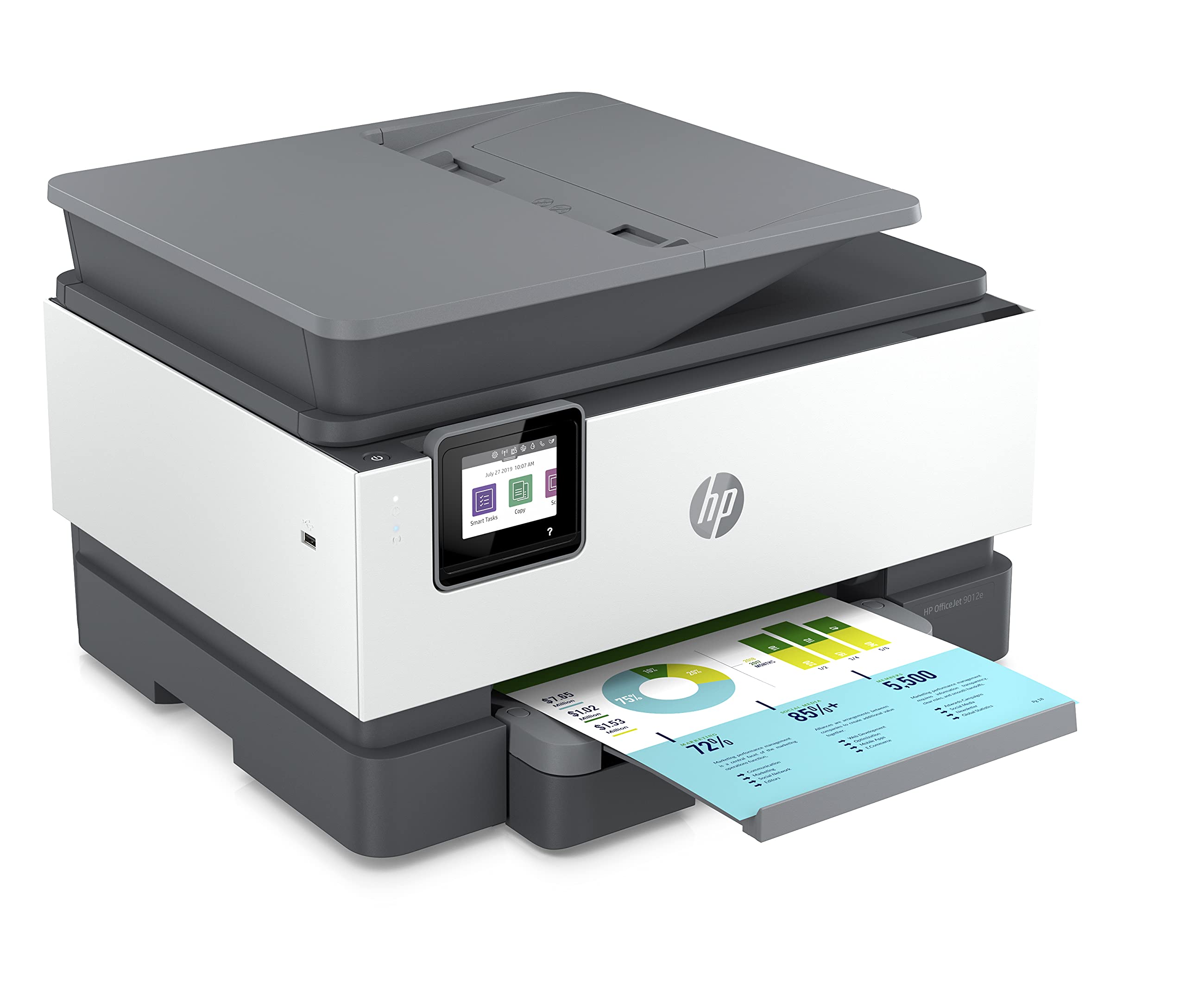 HP OfficeJet Pro 9012e All-in-One Wireless Printer with Scanner, Copier & Fax - 6 Months Free Instant Ink, HP+ Enabled, Duplex Printing, AirPrint, ePrint - Perfect for Home Office & Small Business Productivity