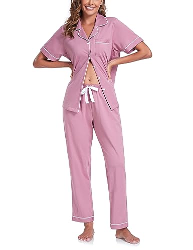 Dusty Rose-short Sleeve Pjs
