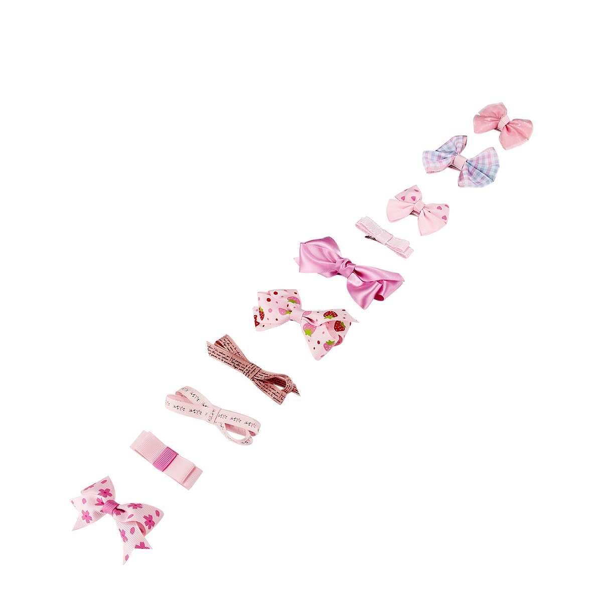 Adorable Baby Girls Hair Bow Clips Set with Barrettes & Bow Holder - Perfect for Toddler Outfits, Birthday Parties & Photo Shoots