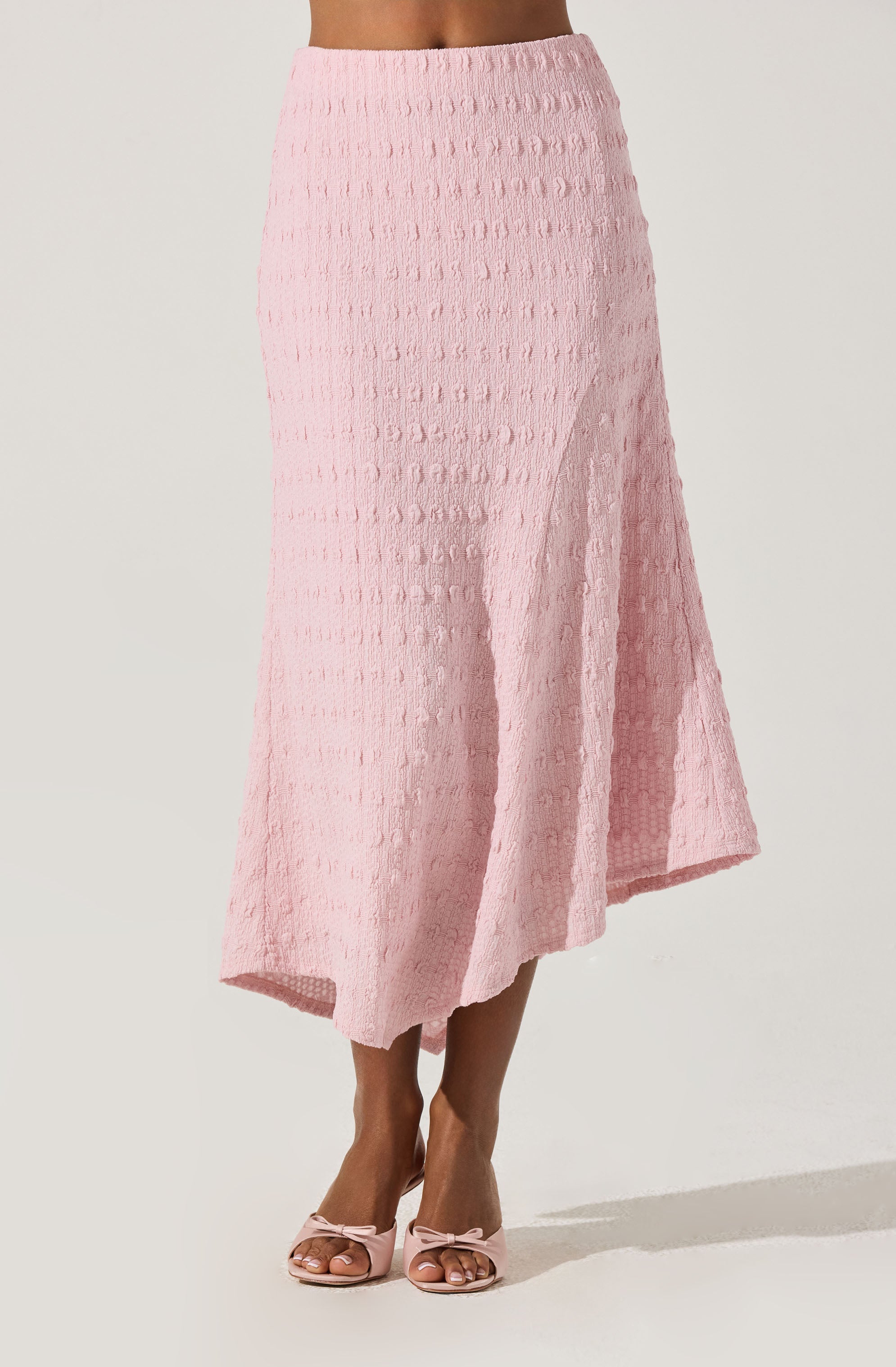 Textured Asymmetric Knit Skirt for Women - Stylish & Comfortable A-Line Midi Skirt for Casual Outfits & Office Wear | Perfect for Fall & Winter Fashion