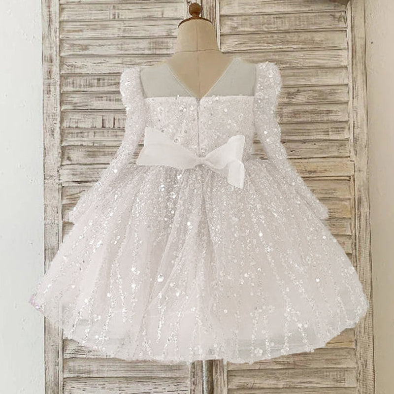 Elegant Baby Girl First Communion Dress - Toddler Beauty Pageant Princess Gown for Special Occasions & Photoshoots