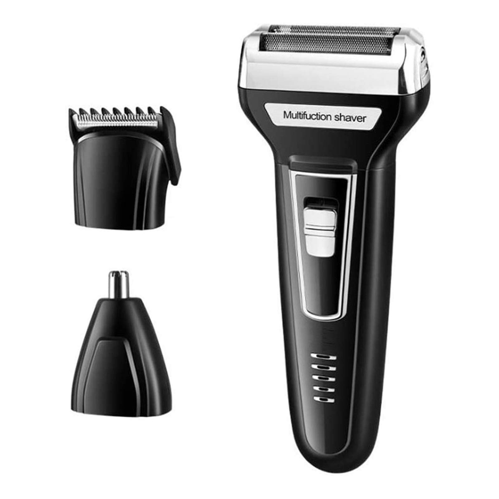 Professional Cordless Electric Razor for Men - 3-in-1 Beard Trimmer, Nose & Ear Hair Clipper, Rechargeable Grooming Kit | Perfect for Travel, Home & Office Use