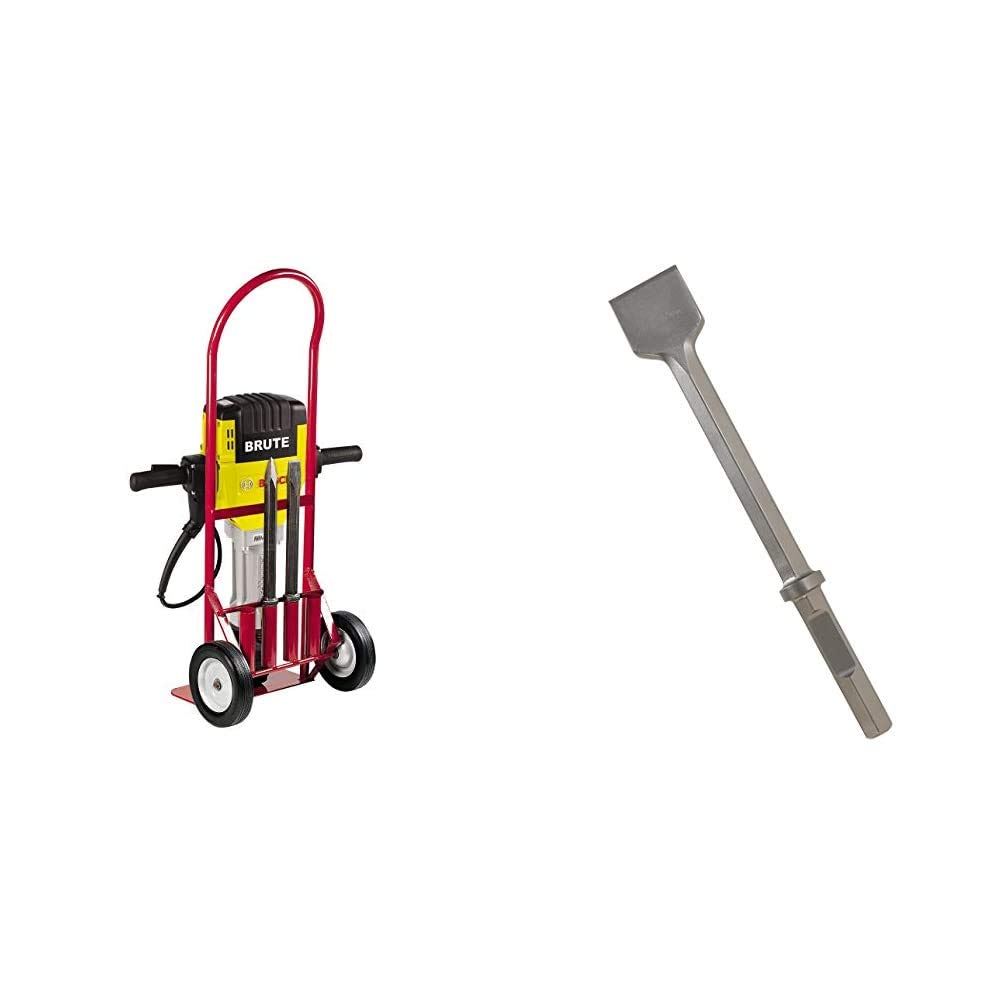 BOSCH BH2760VCB 120V 1-1/8 Inch Brute Breaker Hammer with Basic Cart & HS2164 20-Inch Chisel - Heavy Duty Demolition Tools for Concrete Breaking, Construction, and Renovation Projects