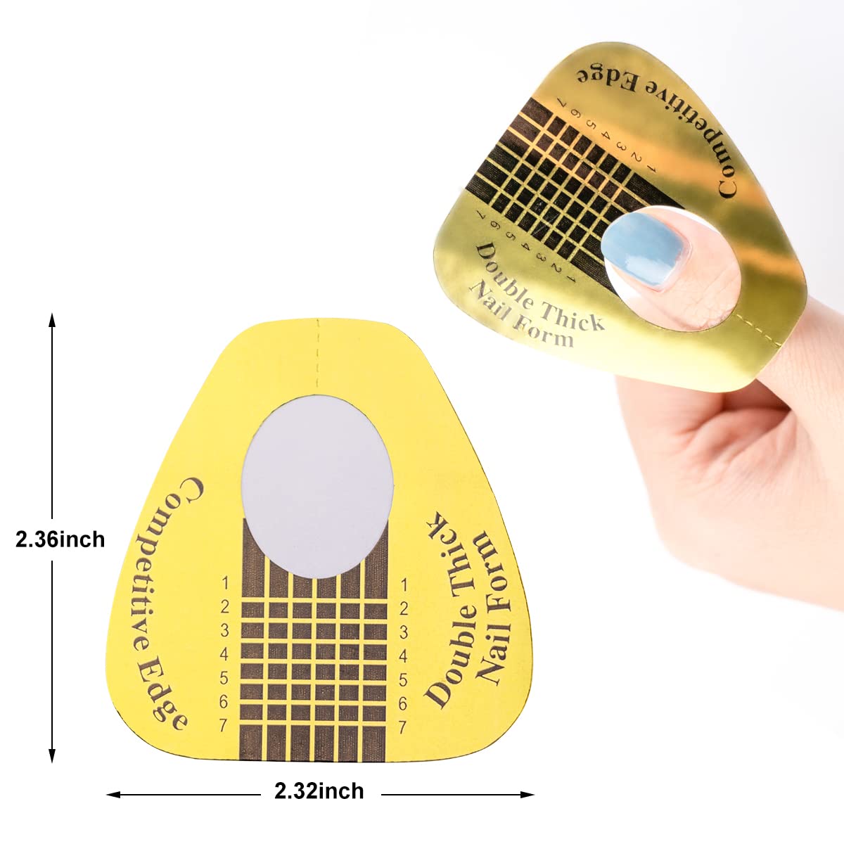 Subay 200Pcs Professional Long Nail Forms for Acrylic & Polygel Nails - Premium Nail Extension Forms for Nail Art Tips & Salon Use - Durable Acrylic Nail Paper Forms & Stickers - Perfect for DIY Manicures, Salon Professionals & Nail Extensions