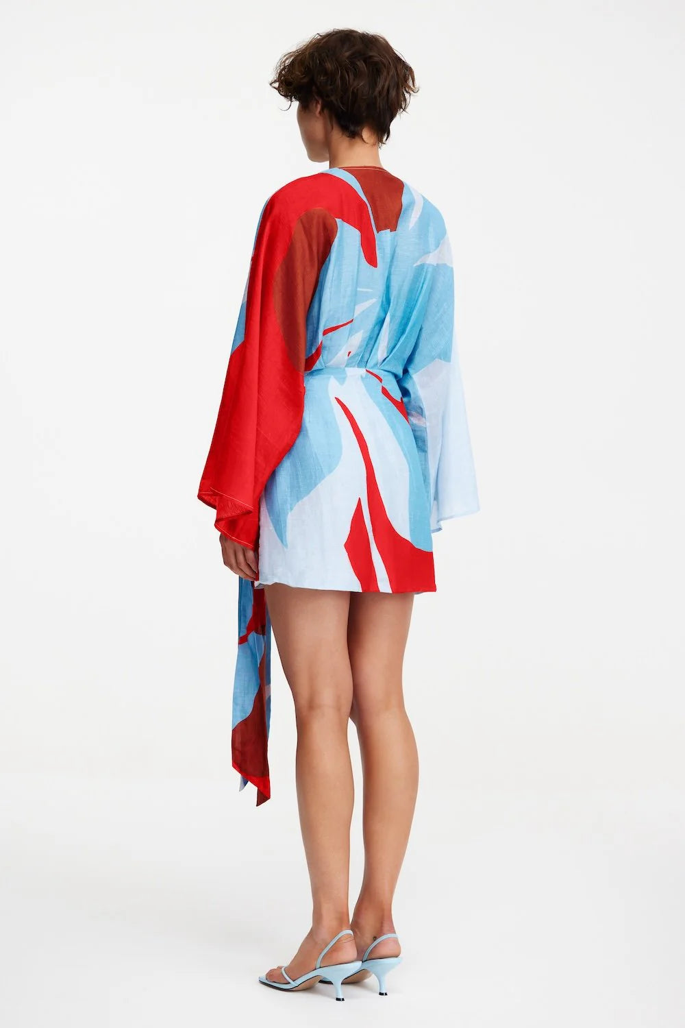 Edith Mini Dress in Crimson Stencil Print - Elegant & Stylish Women's Party Dress for Evening Events, Date Nights & Special Occasions
