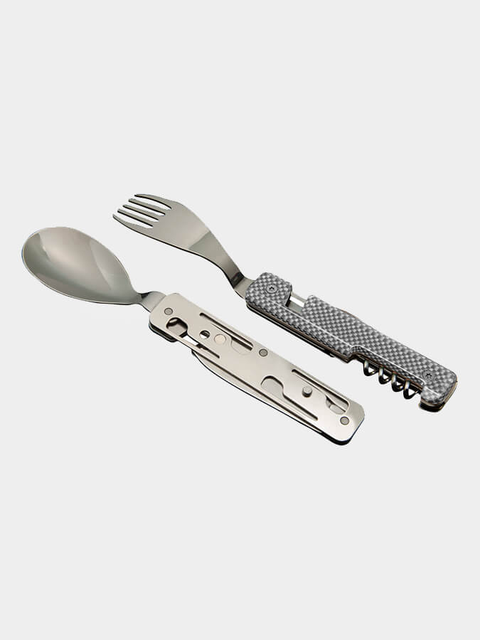 Akinod 13H25 12-Piece Stainless Steel Multifunctional Cutlery Set - Perfect for Camping, Picnics & Outdoor Adventures