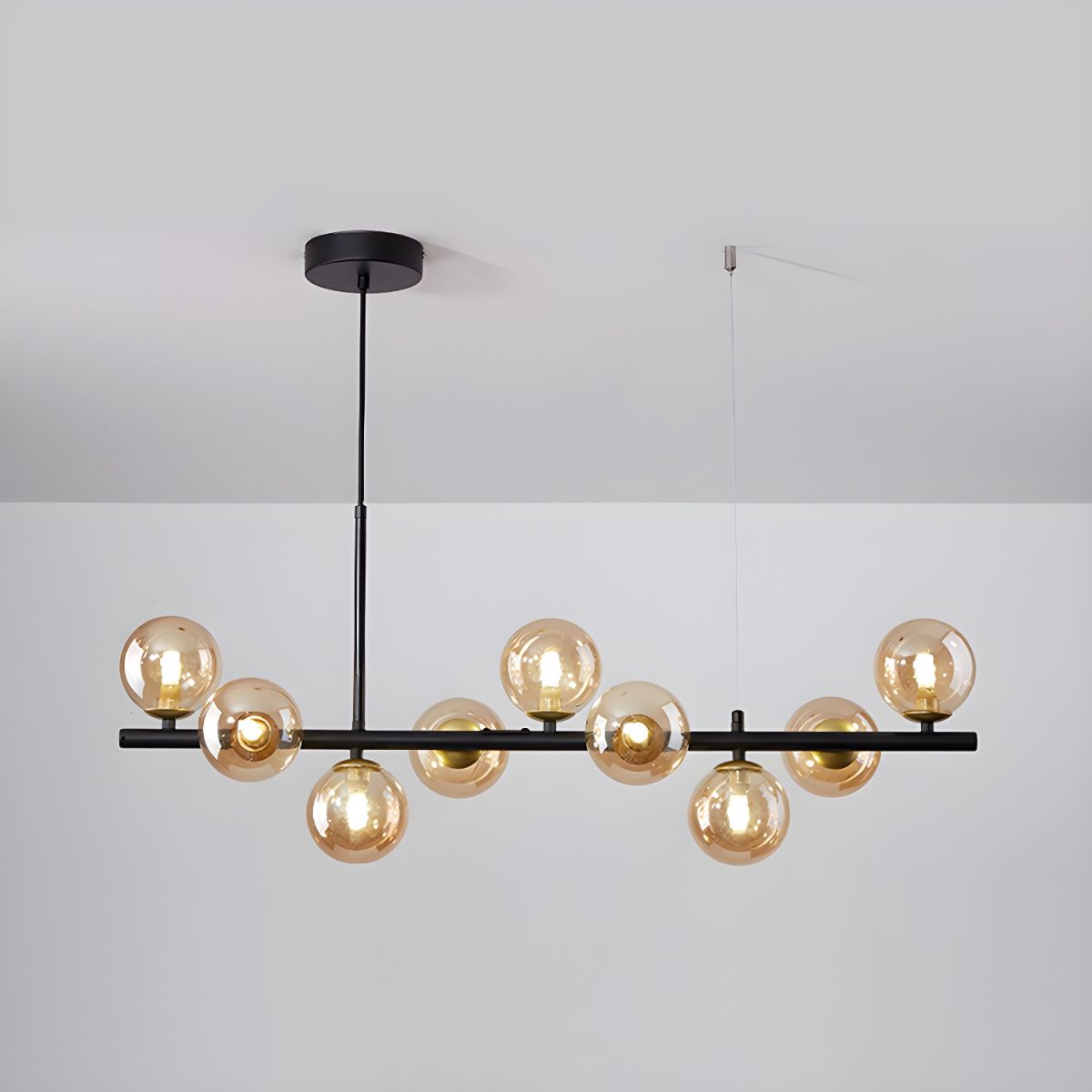Aurelia Globe Chandelier - Modern Crystal Glass Pendant Light Fixture for Dining Room, Living Room & Bedroom | Elegant Lighting for Home Decor & Interior Design