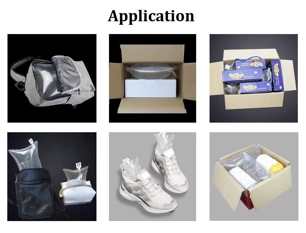 100 Pack Clear Inflatable Air Packaging Bags 7.9x15.7inch - AIR PAKPRO with Free Hand Pump - Plastic Air Pillows for Shipping, Cushioning & Void Fill Protection - Ideal for Ecommerce, Fragile Items & Moving Supplies (VFC2040)