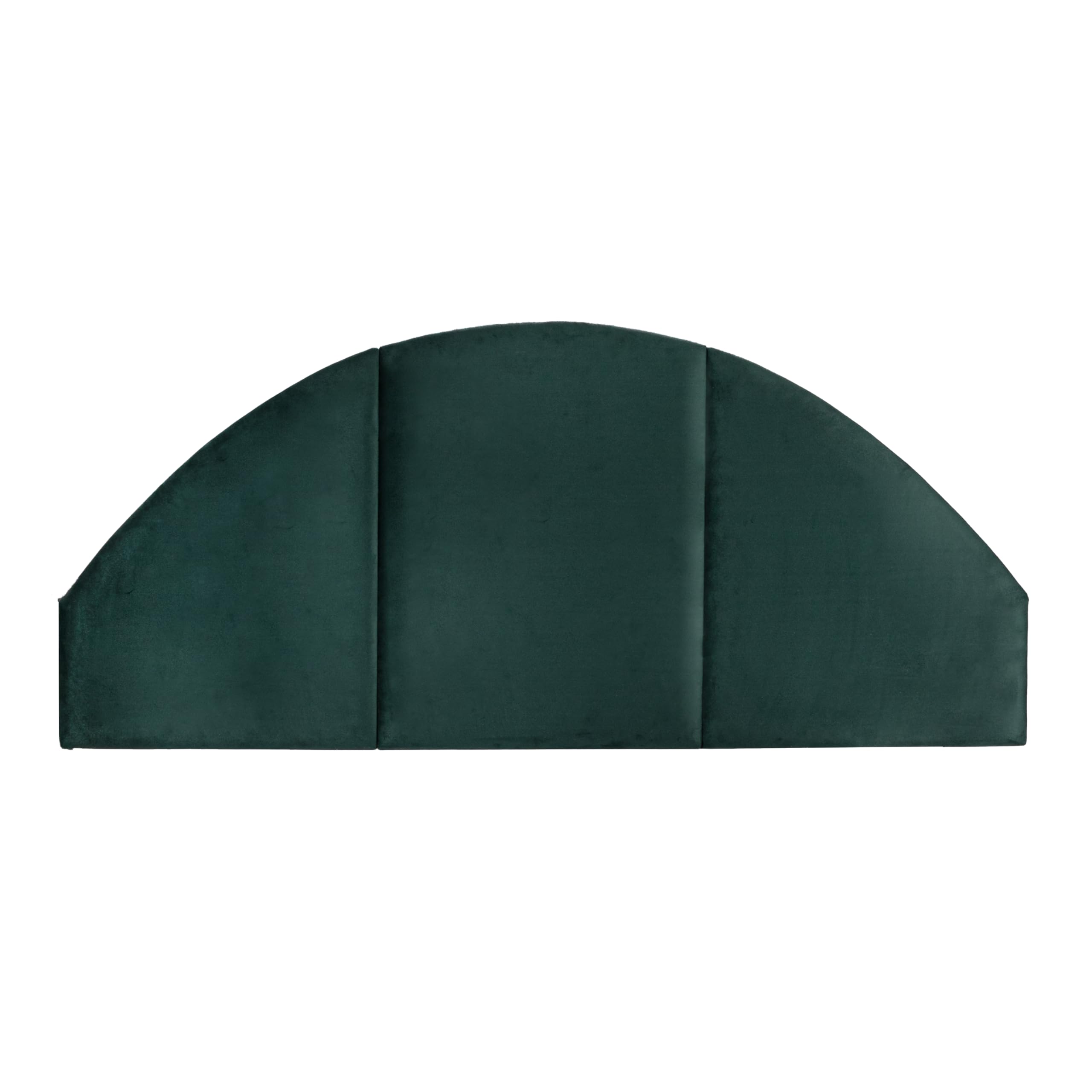 Main + Mesa NoSom Upholstered Velvet Sound Reducing Panel Arched Headboard - Emerald Green Queen Size Bed Frame for Noise Reduction | Perfect for Bedroom Soundproofing, Home Theater Rooms & Apartment Living