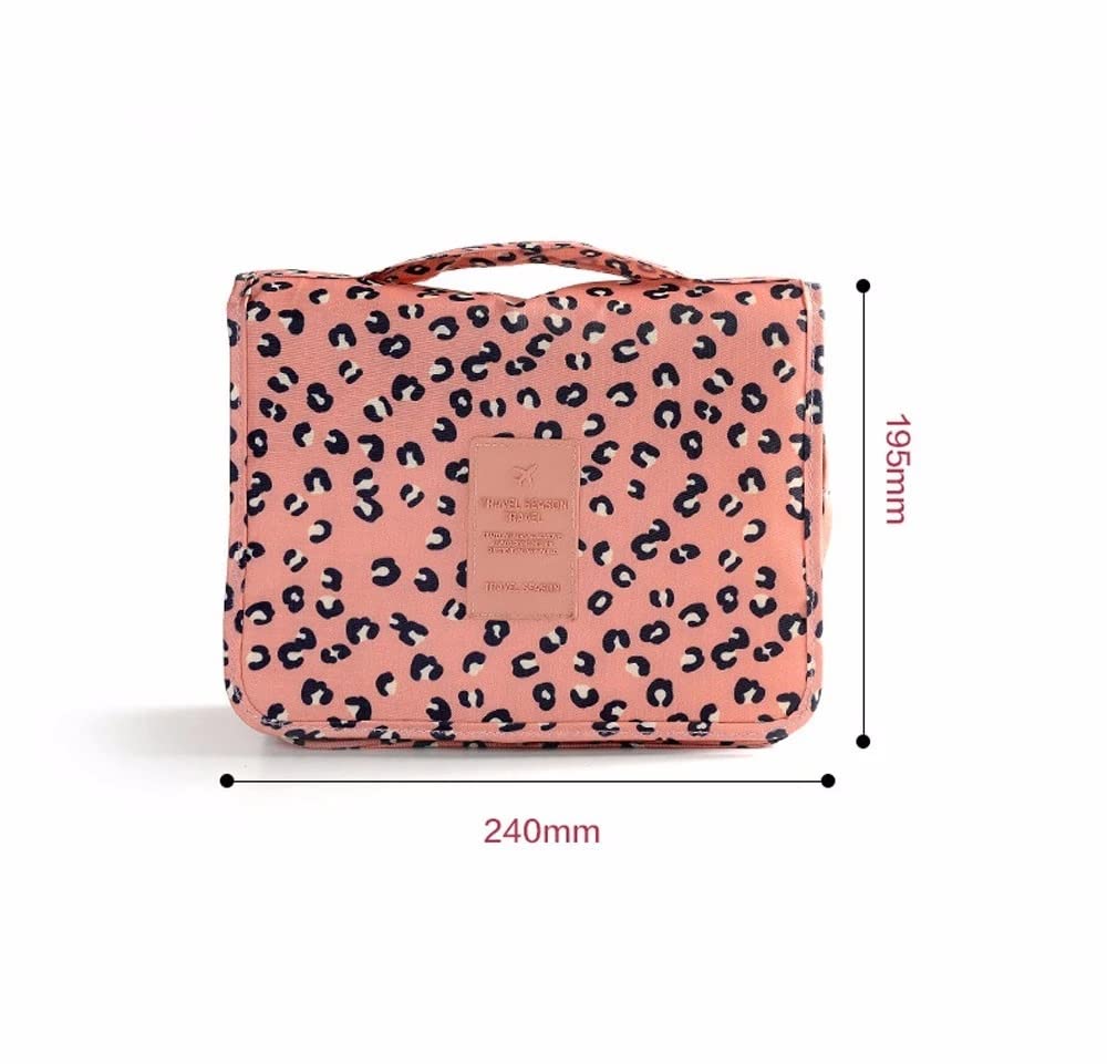 BANQLYN Extra Large Hanging Toiletry Bag - Waterproof Travel Organizer for Men & Women - Durable Nylon Cosmetic & Bathroom Storage - Perfect for Shower, Makeup Brushes, Toiletries (Dark Pink) - Ideal for Camping, Gym, Vacation & Business Trips