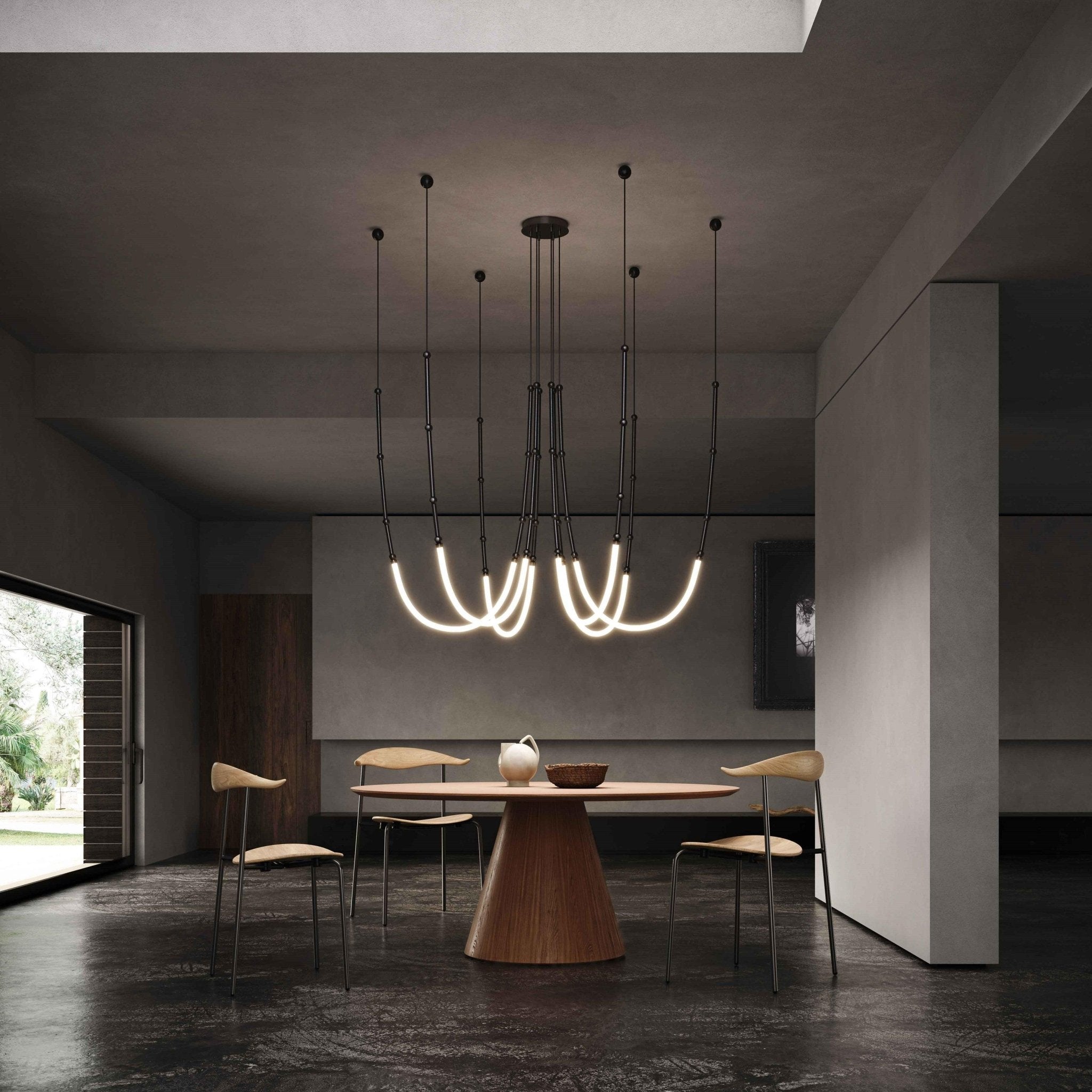 Elegant Leda Crystal Chandelier - Modern Ceiling Light Fixture for Dining Room, Living Room & Bedroom | Perfect for Home Decor & Wedding Venues