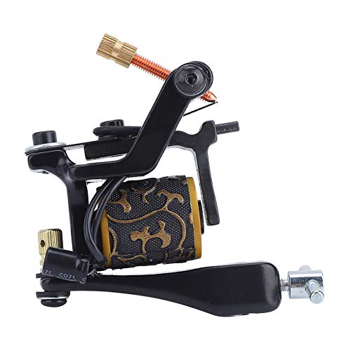 Professional Tattoo Machine Gun - 12 Wrap Coils, Alloy Single Wire Coil, Retro Design for Tattoo Artists | Perfect for Studio, Home & Professional Tattooing
