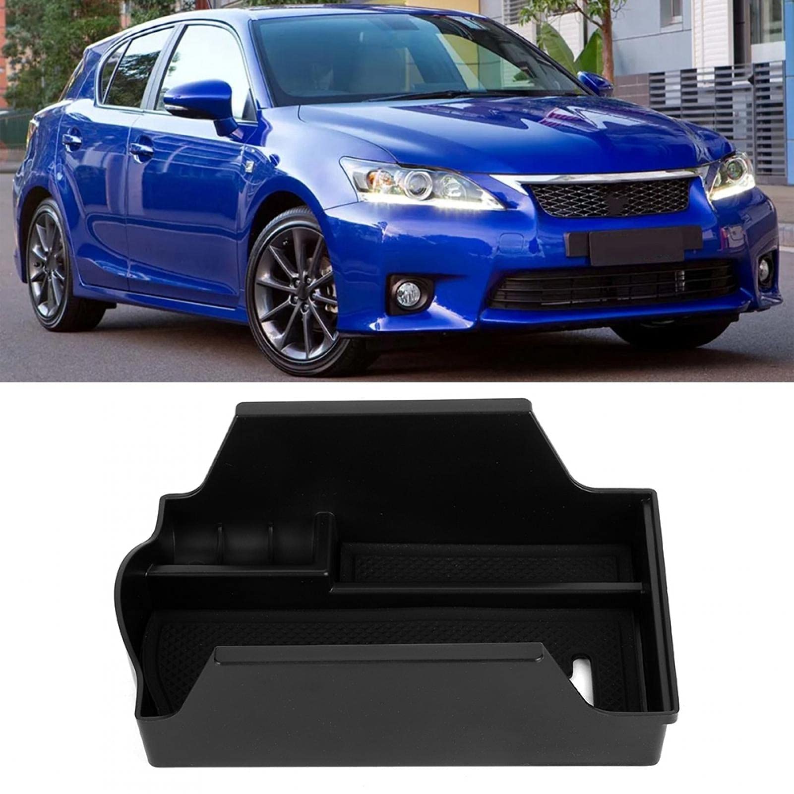 Acouto CT200H Center Console Tray - Armrest Storage Organizer Box Compatible with Lexus CT200H 2011-2017 Models | Perfect for Car Accessories & Interior Organization
