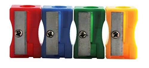 TBS Plastic Single Hole Pencil Sharpener - Pack of 10 Bulk School & Office Supplies for Classroom, Art Projects & Home Use
