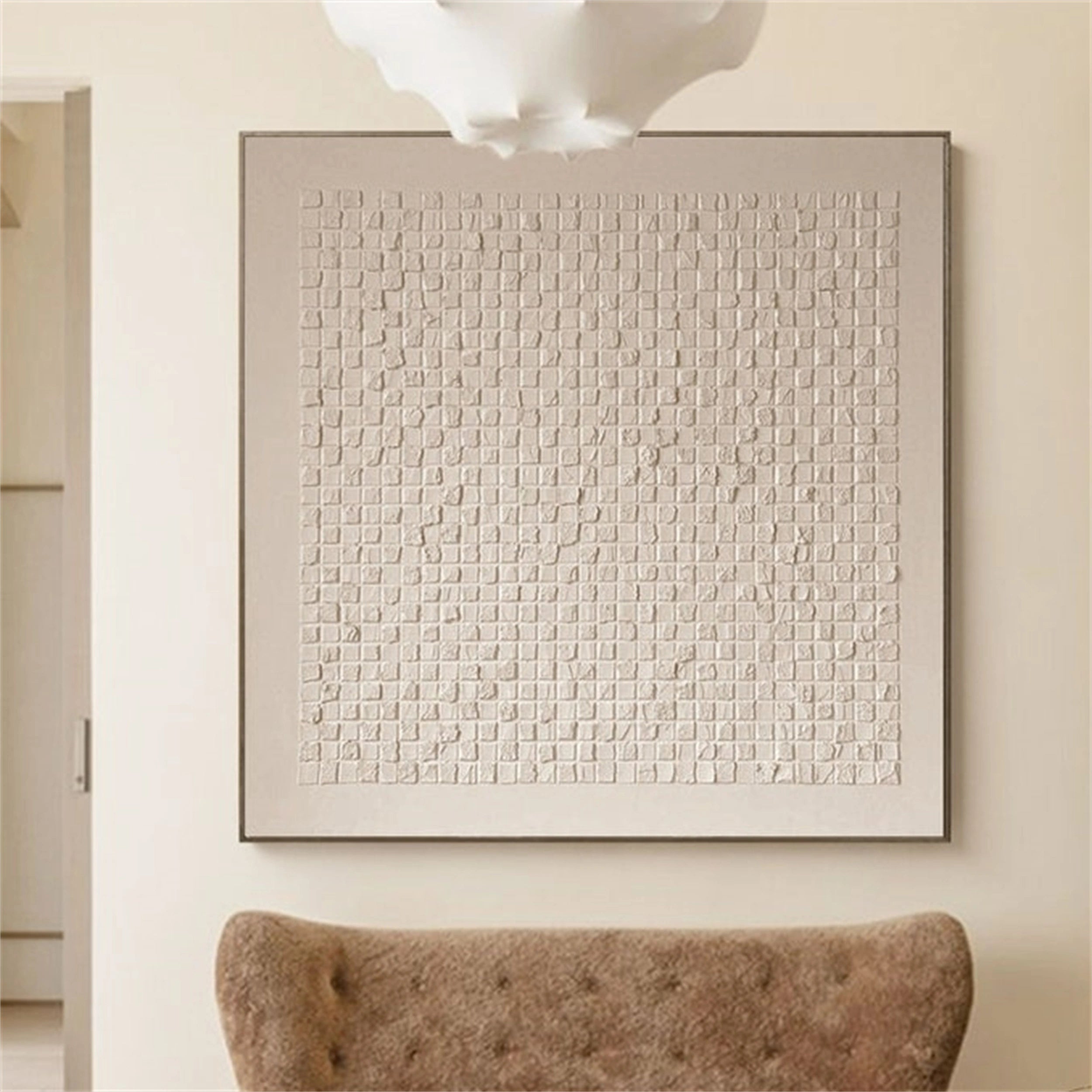 Beige & Brown Abstract Wall Art Print #BB086 - Modern Home Decor for Living Room, Bedroom & Office