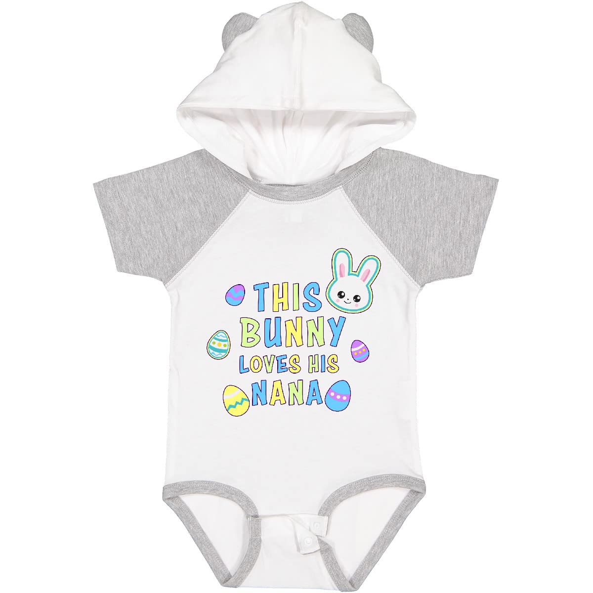 Inktastic Bunny Loves Nana Baby Bodysuit - Cute Easter Outfit