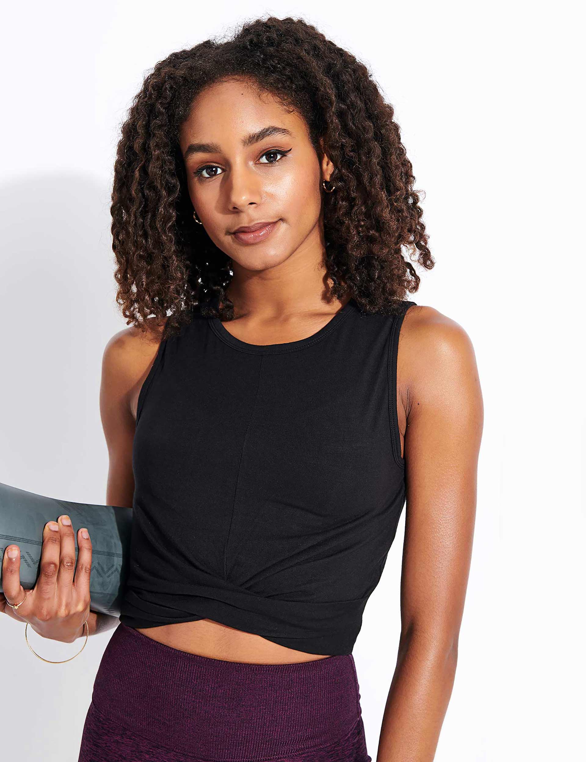 Black Cover Tank Top - Women's Fashion Stretch Camisole for Layering, Workout & Casual Wear