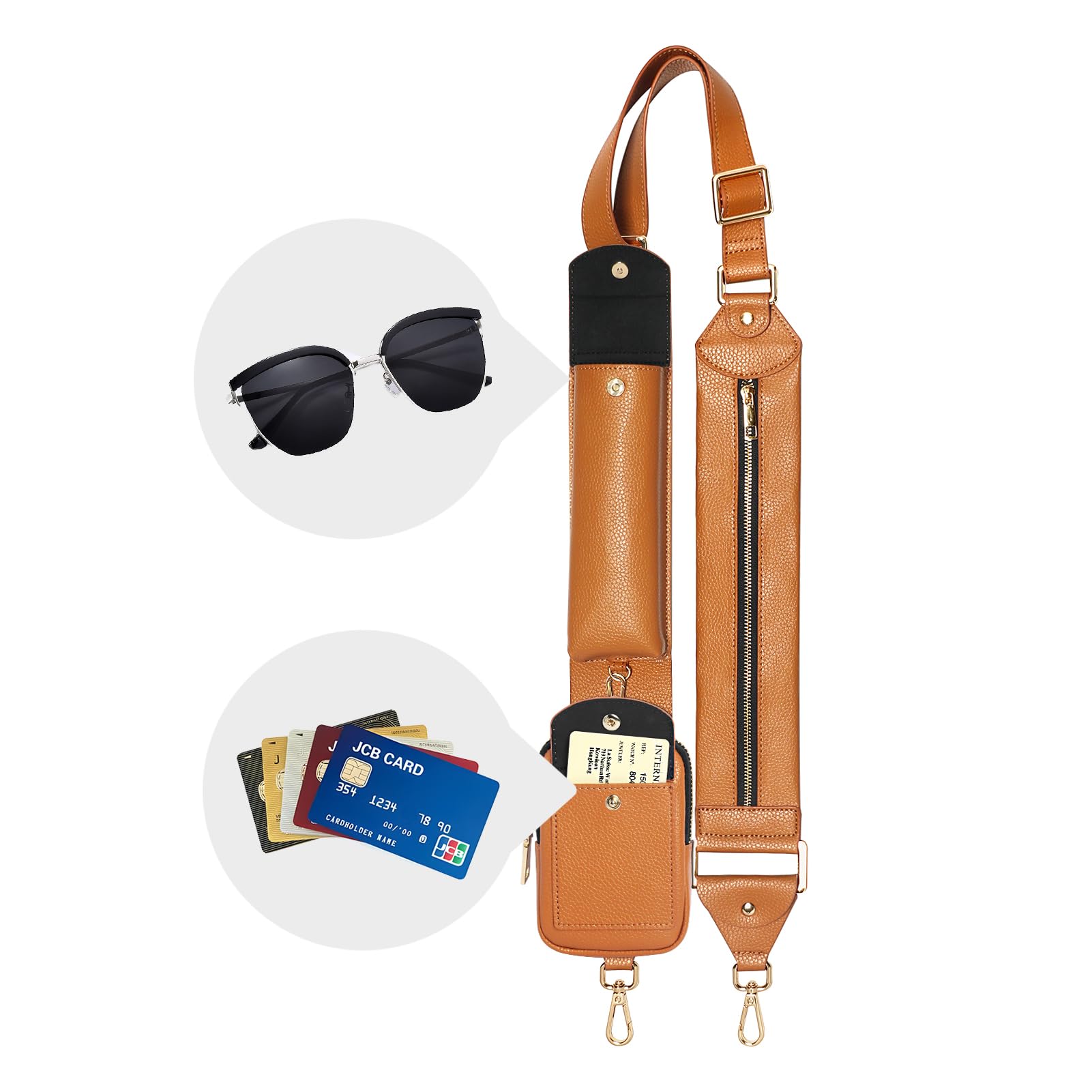 Adjustable Vegan Leather Crossbody Purse Strap - Replacement Shoulder Bag Strap for Handbags & Purses | Perfect for Travel, Shopping & Everyday Use