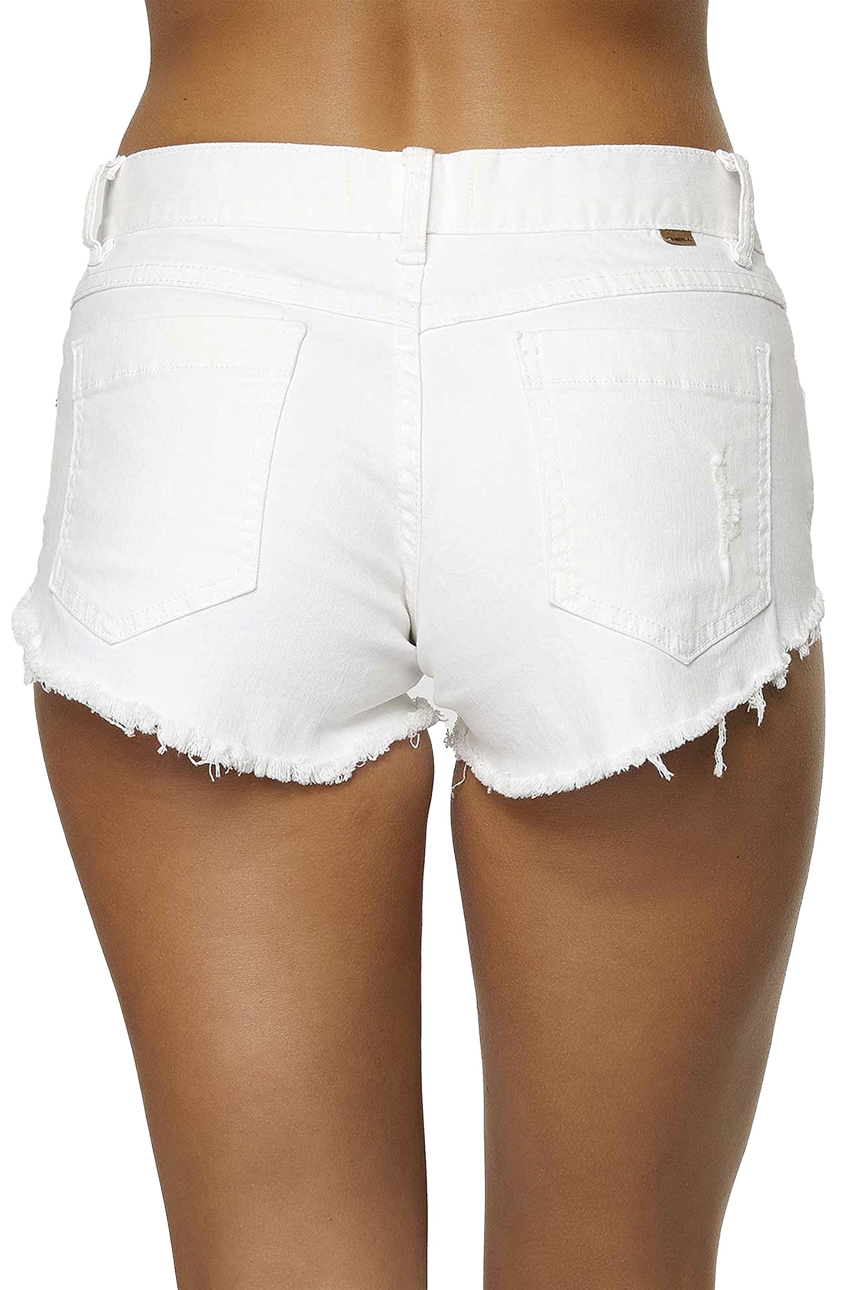 O'NEILL Women's Cody & Bowie Distressed Low-Rise Denim Shorts - Raw Hemline Jean Shorts with Pockets | Casual Summer Outfits, Beachwear & Street Style Fashion