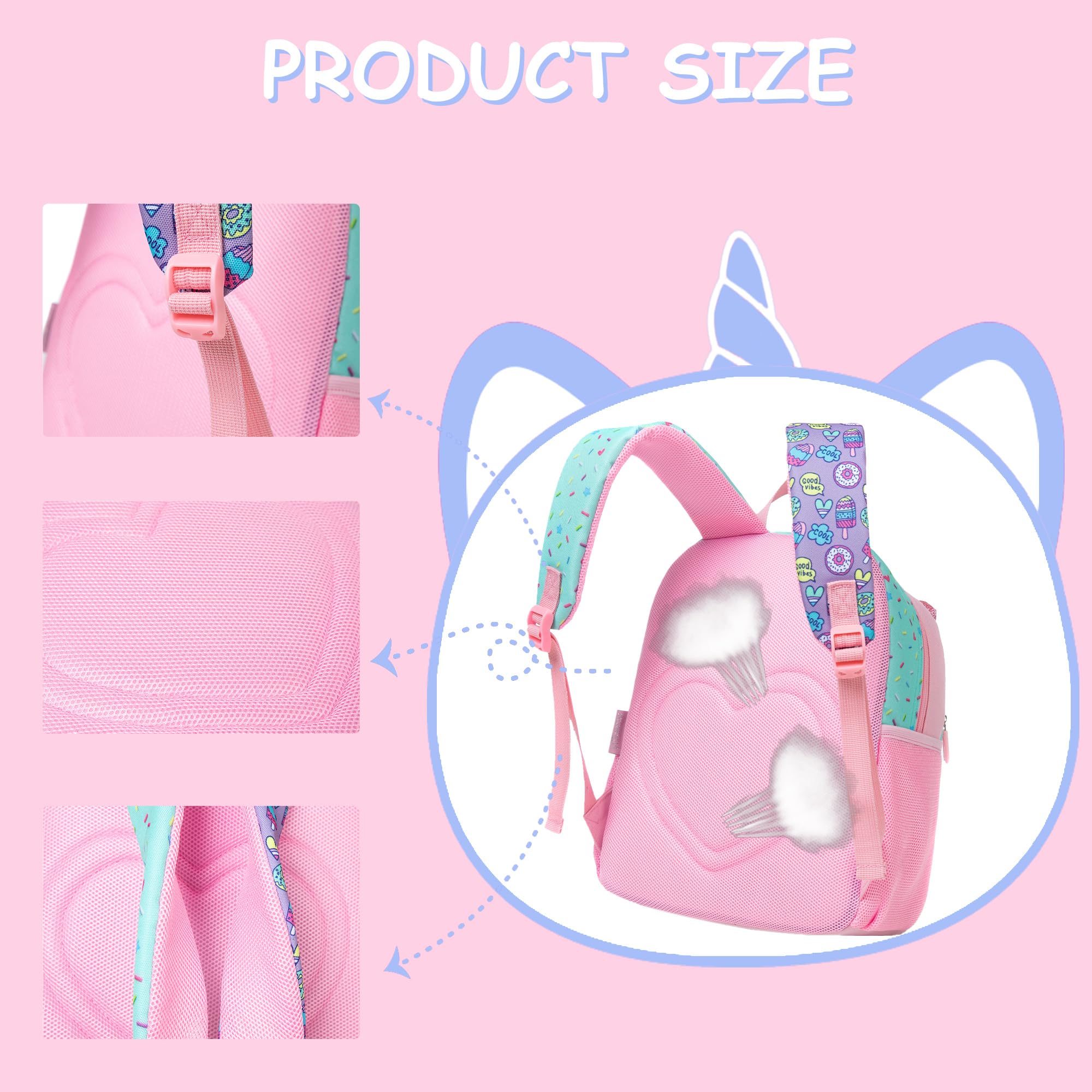 **Unicorn Toddler Backpack for Girls 2-4 Years - Cute Pink Preschool Backpack for Kindergarten, School Supplies & Travel - Perfect for Daycare, Outings & Gifts**