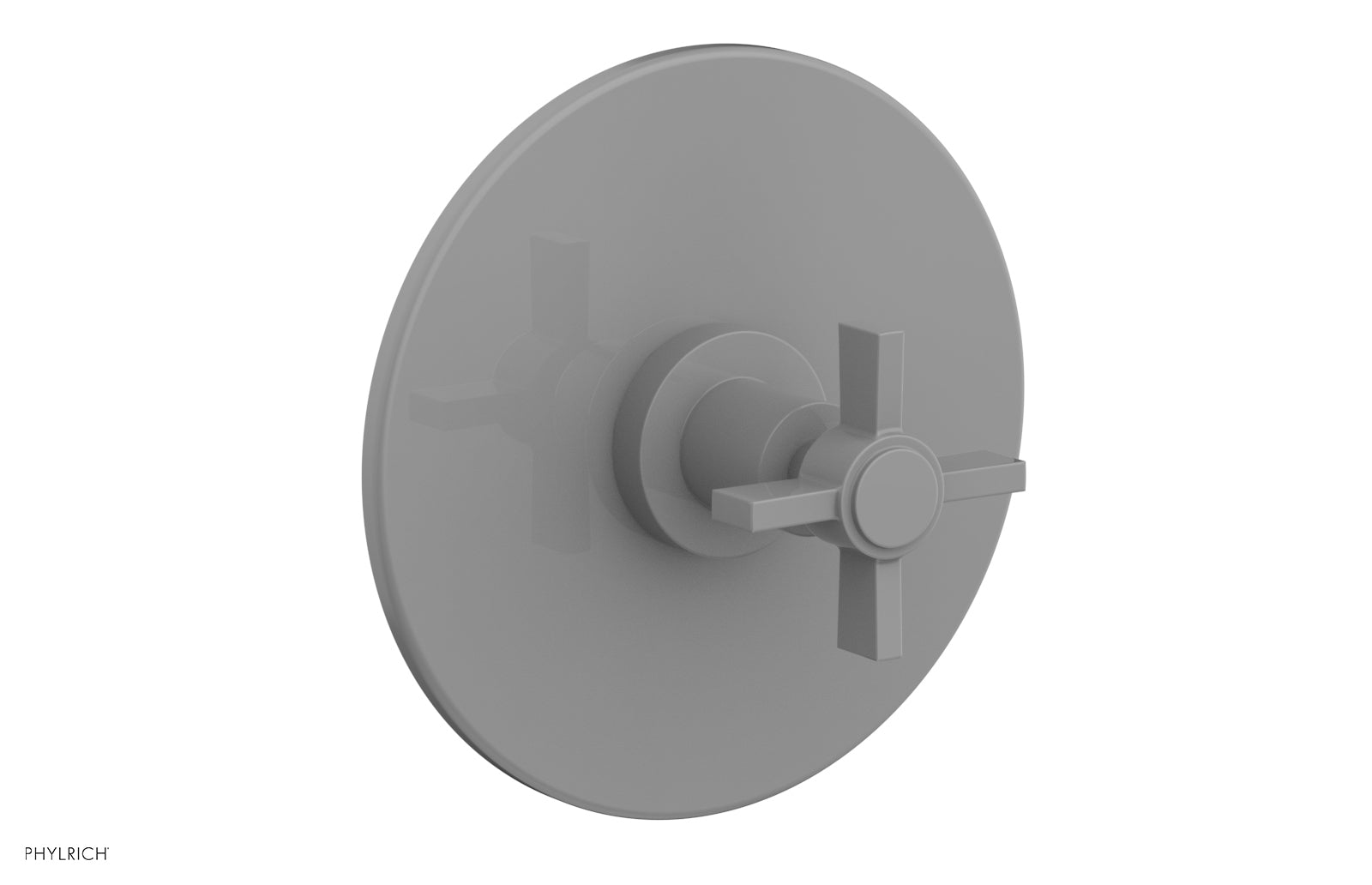BASIC 1/2 Thermostatic Shower Trim with Blade Cross Handle - DTH137 - Perfect for Modern Bathroom Renovations & Spa-Like Shower Experience