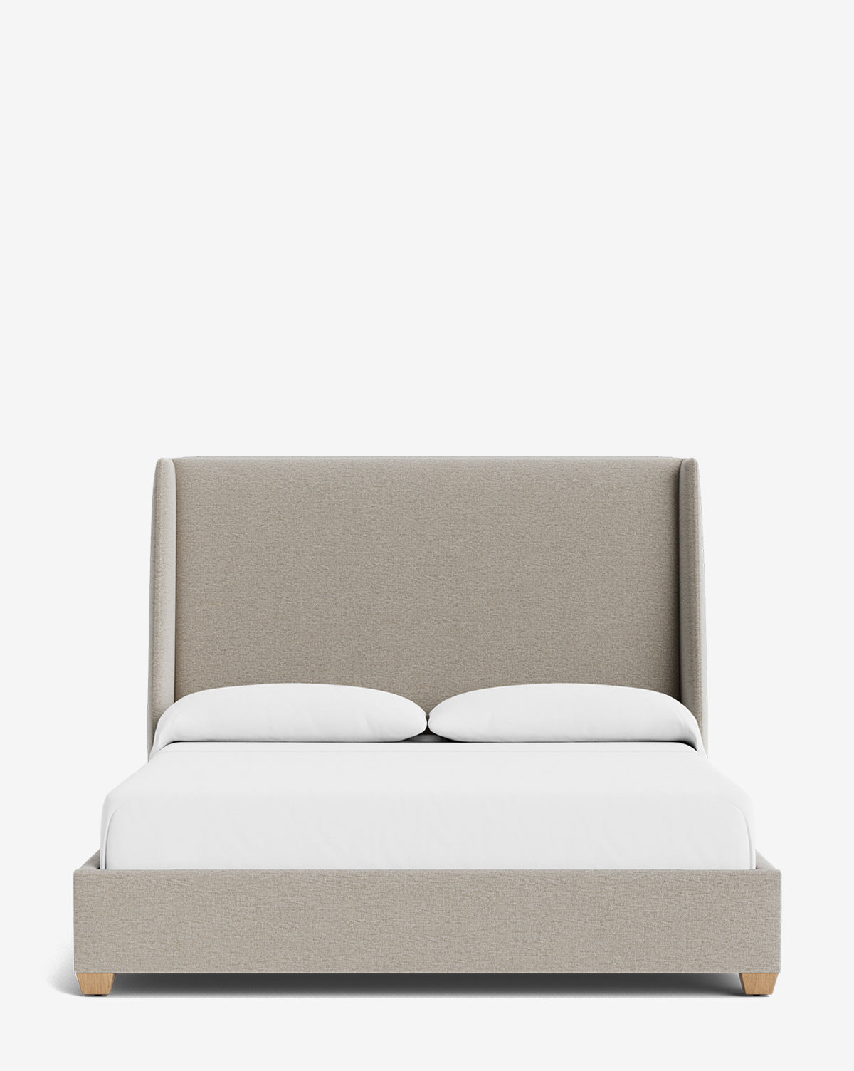 Walt Bed Tall Headboard - Queen Size Upholstered Bed Frame with Adjustable Height - Perfect for Modern Bedroom Decor & Small Spaces