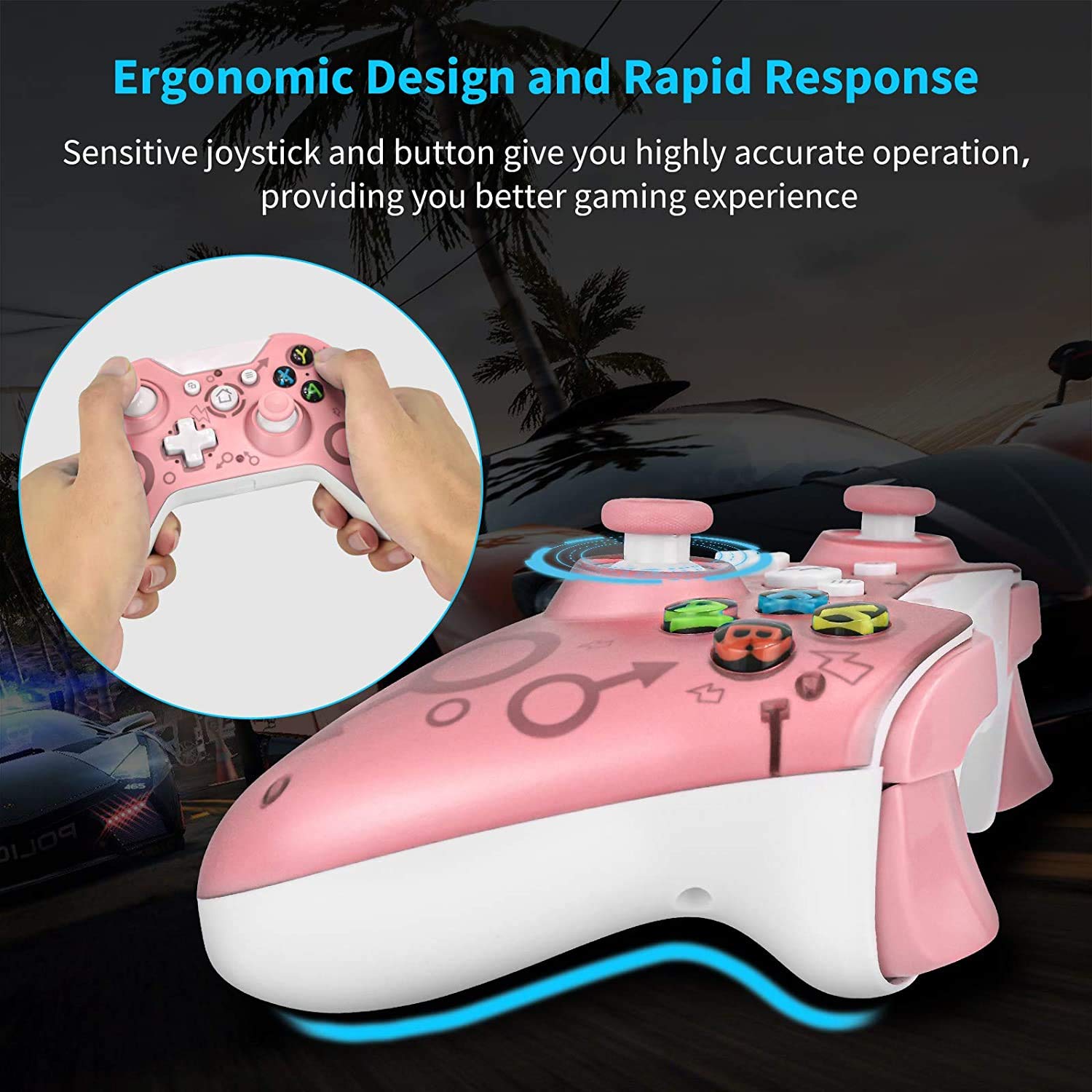 Xbox One Wireless Controller - Compatible with Xbox One, PC & PS3, Pink Gamepad Joystick for Gaming (No Headset Jack) | Perfect for Casual & Competitive Gaming, Home Entertainment & Multiplayer Sessions