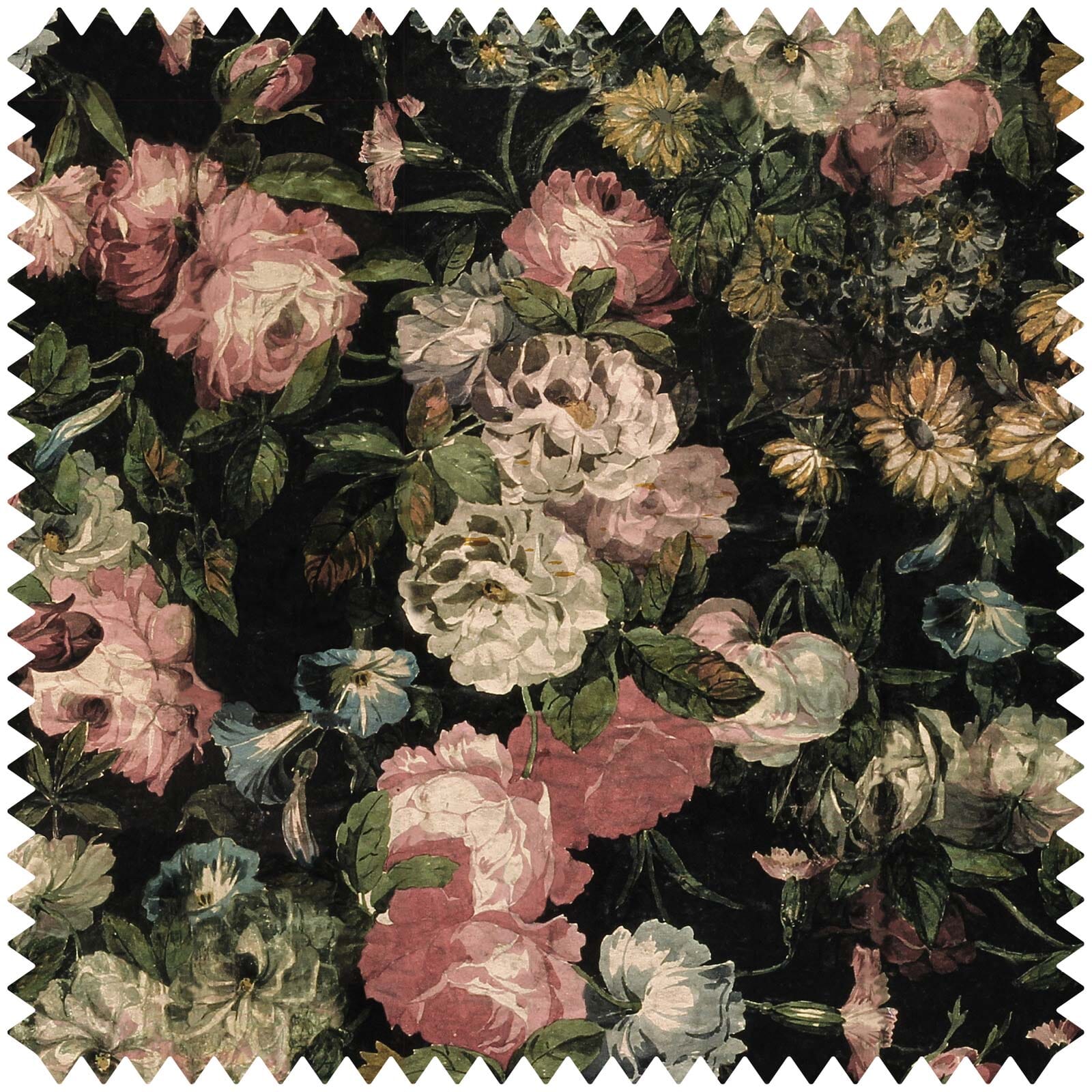 MIDNIGHT GARDEN Velvet Fabric Swatch Book - Multi-Color Sample Collection for Upholstery, Drapery & Fashion Design Projects