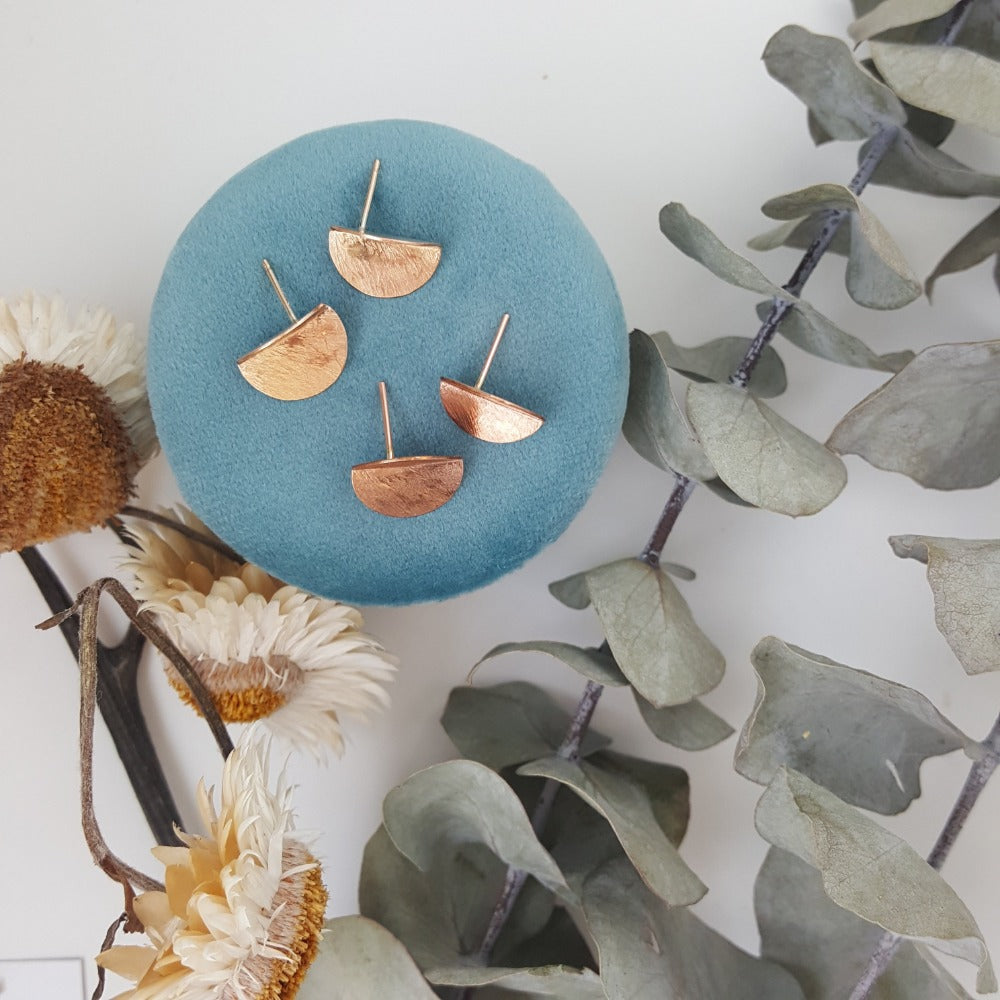 Eucalyptus Medium Stud Earrings - Hypoallergenic Stainless Steel Earrings for Women - Perfect for Everyday Wear & Gift Giving