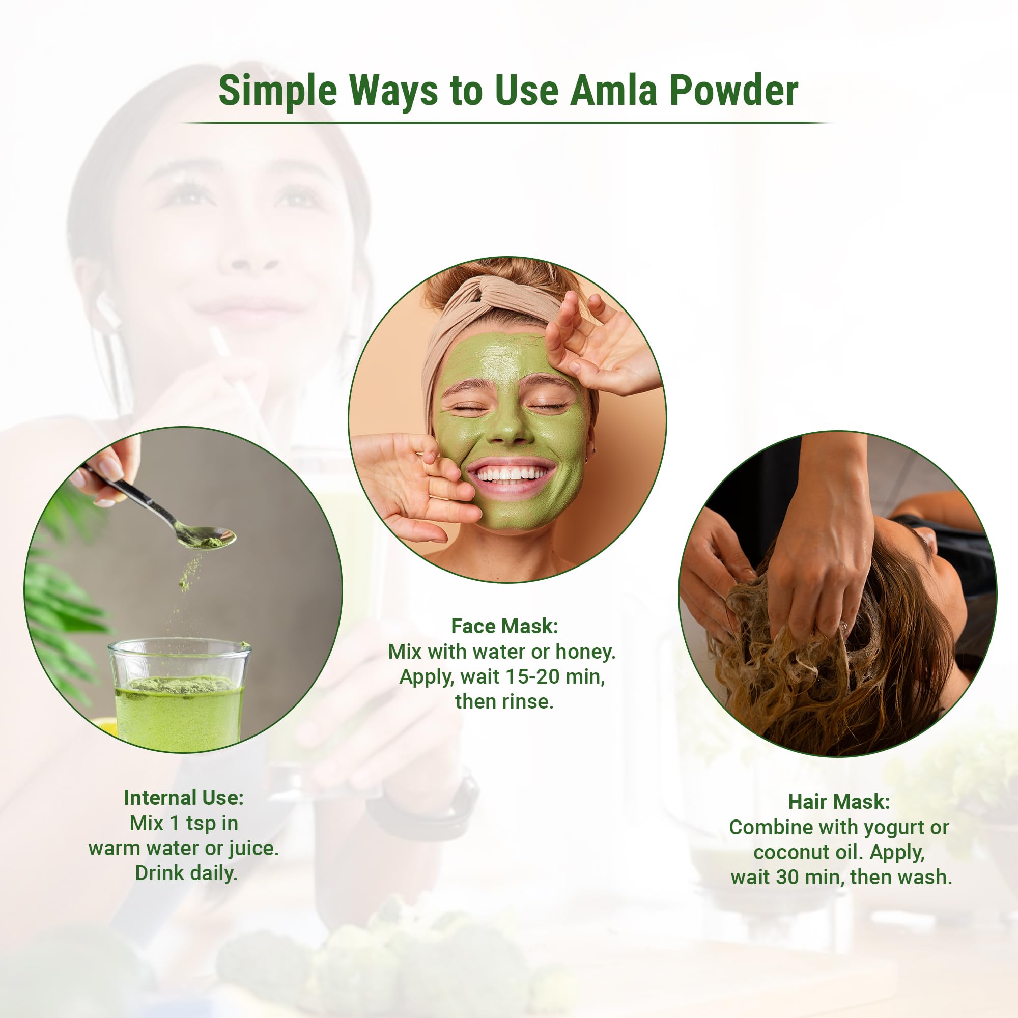 Organic Amla Powder (Indian Gooseberry) for Hair Growth & Skin Care - 200Gm | Natural Scalp Treatment & Edible Supplement | No Preservatives | Perfect for Smoothies, Face Masks & Hair Treatments