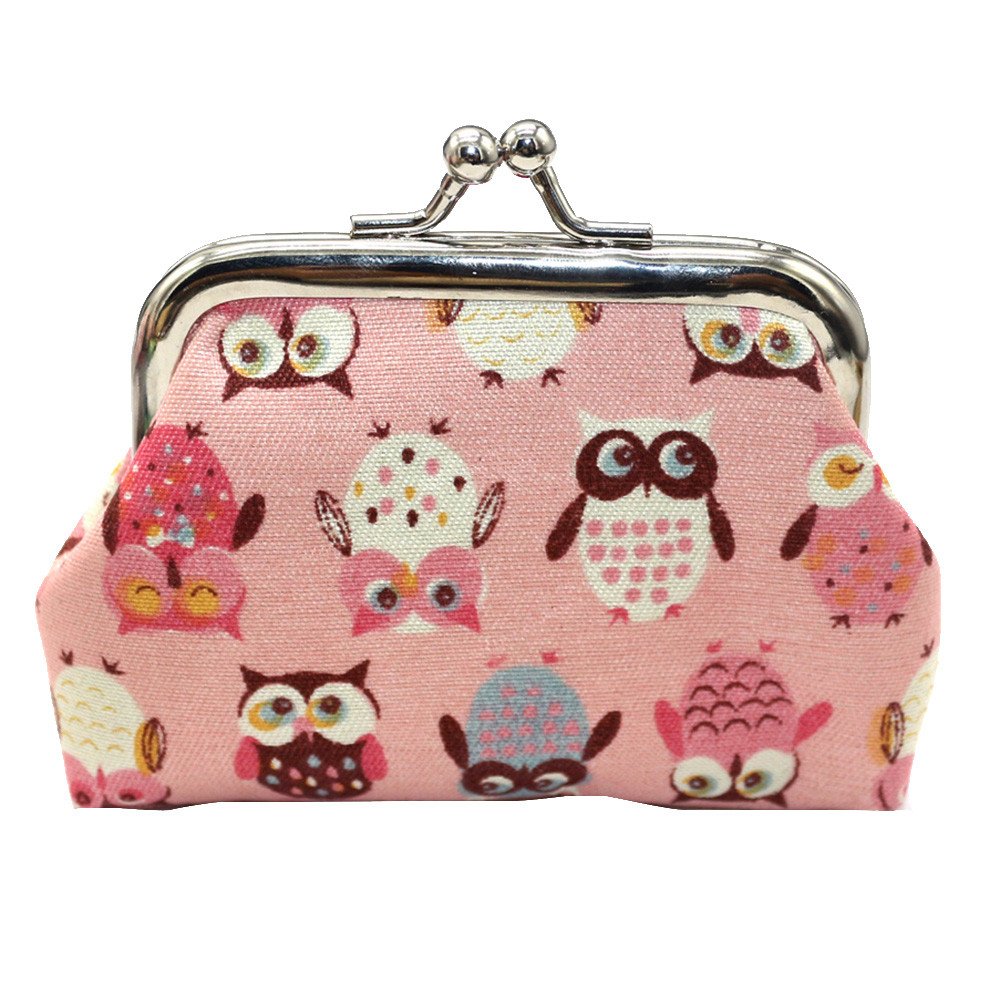Women's Small Owl Coin Purse & Card Holder - Stylish Clutch Wallet with Change Pocket & Calendar - Perfect for Parties, Travel, and Everyday Use