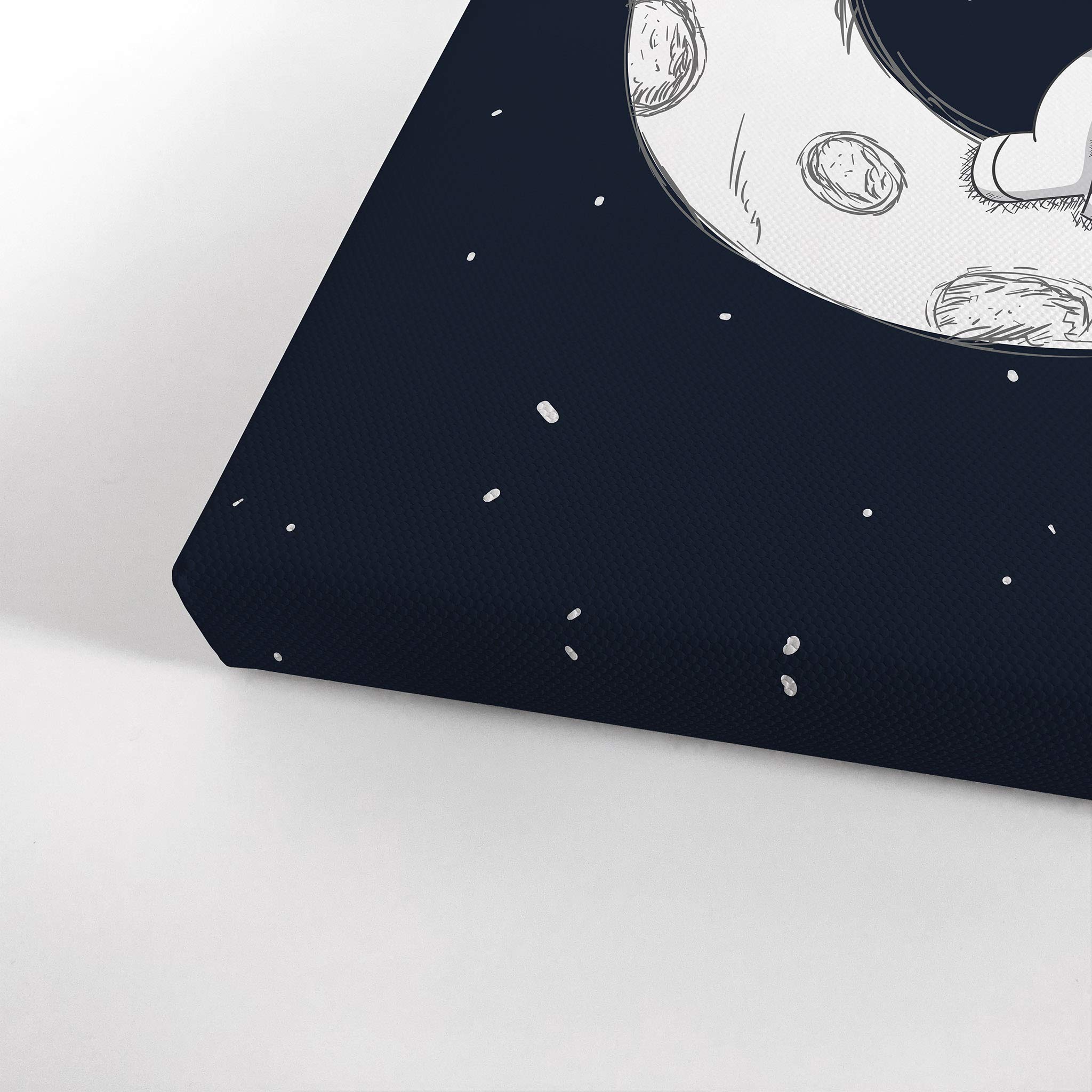 Cute Unicorn Wall Art Canvas Print - Moon, Sky & Stars Design for Kids Room, Nursery & Baby Room Decor - Ready to Hang Made in USA (22x15 Inches) - Perfect Gift for Unicorn Lovers & Fantasy Themed Bedrooms