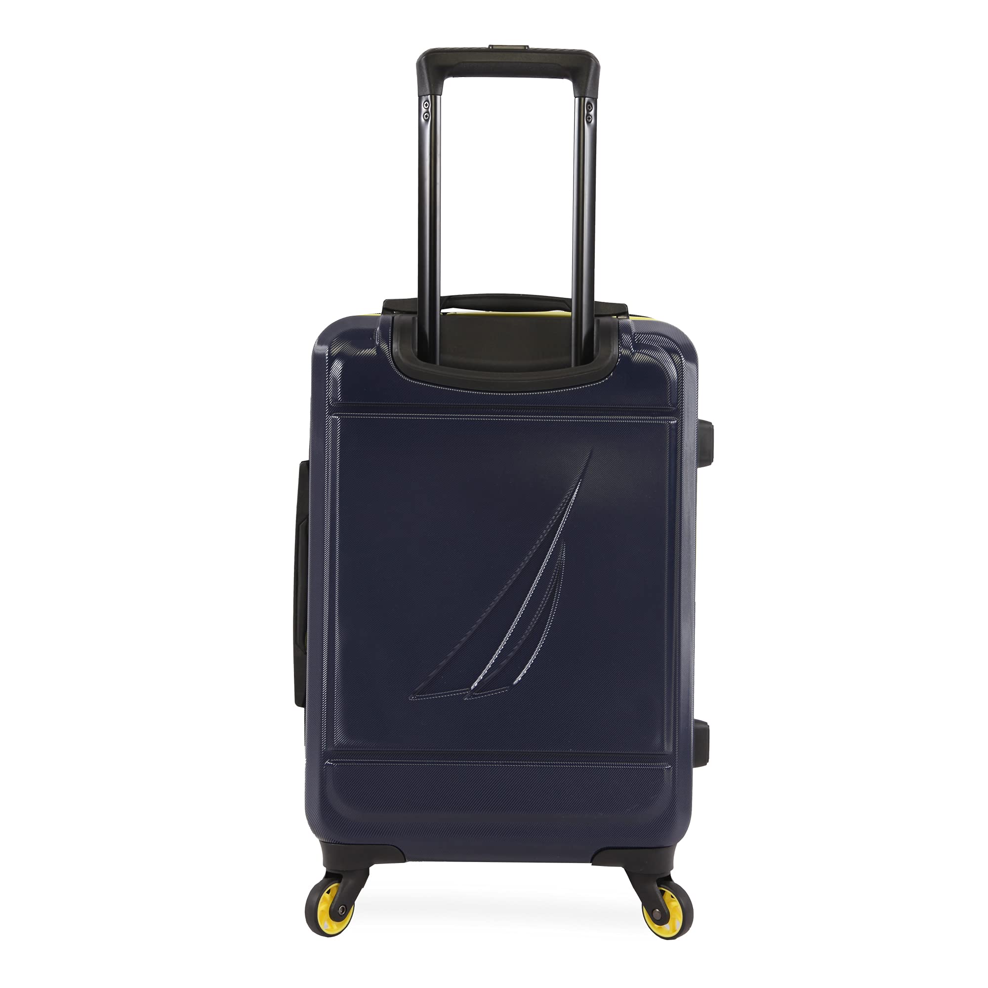NAUTICA Roadie 3pc Hardside Luggage Set - Navy/Yellow Spinner Suitcase with TSA Lock - Perfect for Travel, Business Trips & Family Vacations