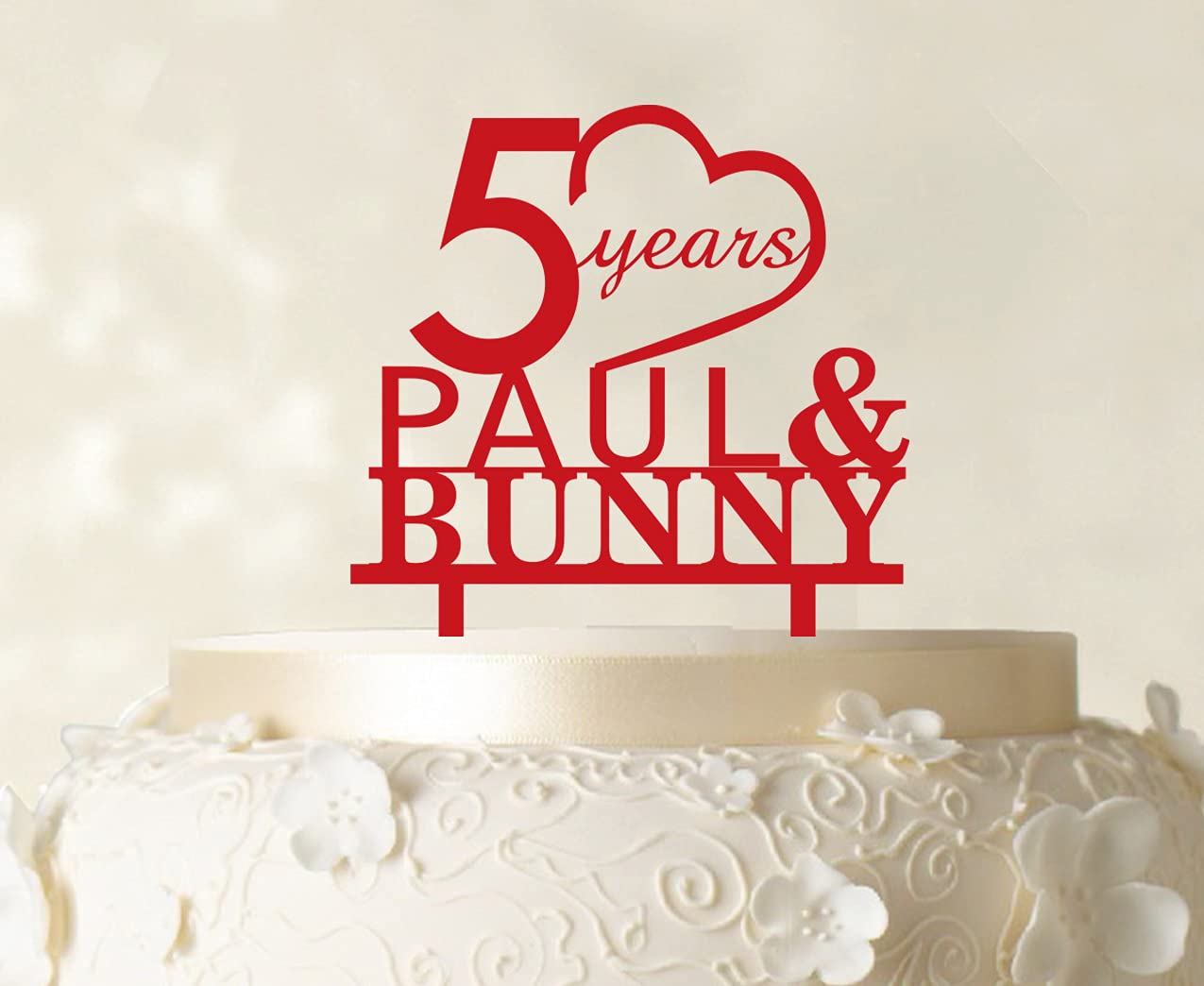 Custom Happy Birthday Cake Topper with Name - 6