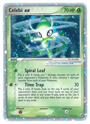Celebi EX Pokemon Card - Unseen Forces Expansion #117 - Rare Collectible Trading Card for Battles & Display