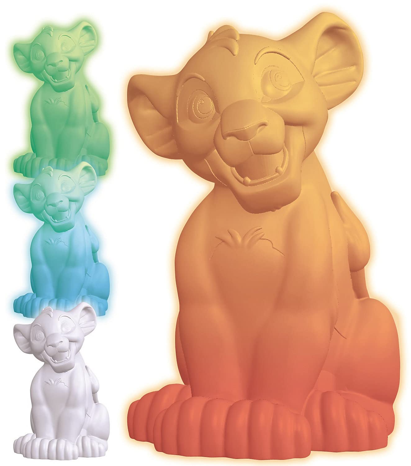 Disney The Lion King Simba Night Light for Kids - Multicolor LED Nursery Lamp with Auto Timer, Perfect for Bedrooms & Baby Rooms (Model: LEXIBOOK NLJ105AN) | Ideal for Nighttime Comfort, Bedtime Stories & Creating a Soothing Sleep Environment