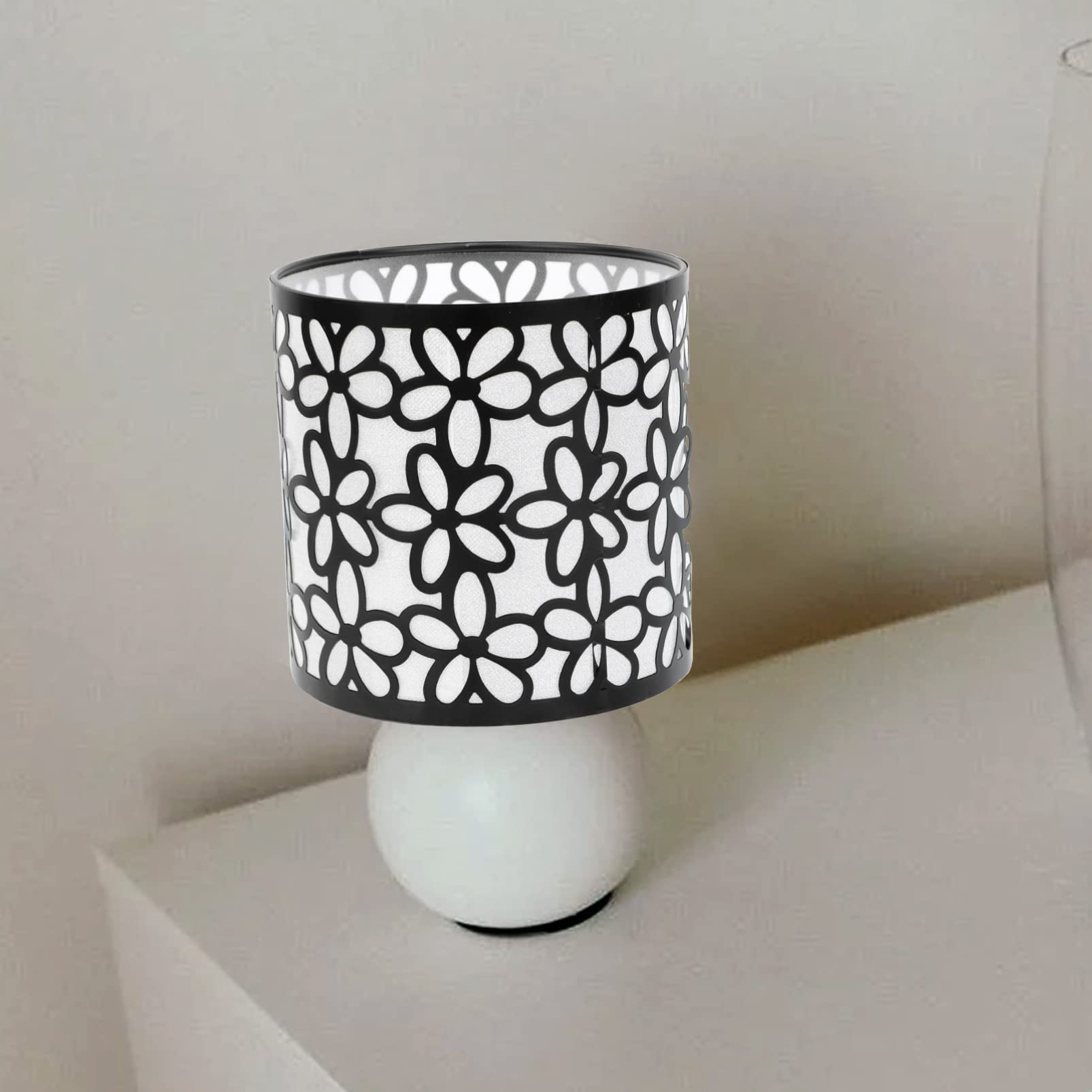 Uonlytech Decorative Fabric Lamp Shade - Floral Cutout Design for Table Lamps & Pendant Lights | Perfect for Bedroom, Living Room & Office Decor