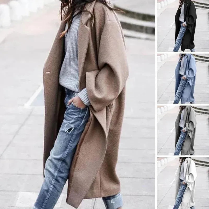 Women's Warm Wool Overcoat - Winter Thermal Coat for Cold Weather - Perfect for Outdoor Activities & Daily Commute