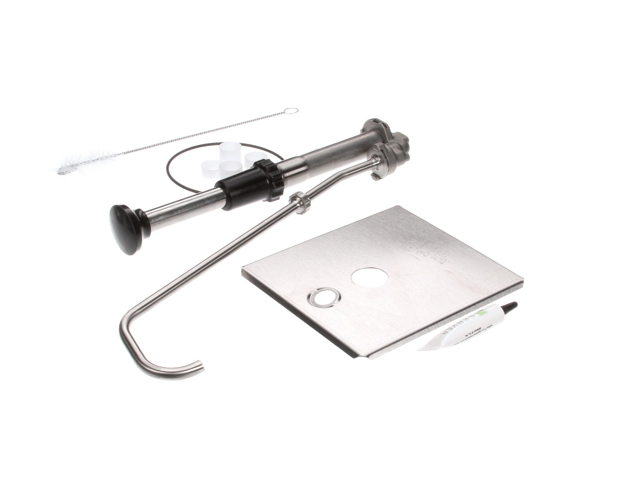 CP-1/6 Tall Condiment Pump - 18/8 Stainless Steel Commercial Grade Dispenser for Ketchup, Mustard & Syrup - Perfect for Restaurants, Diners & Food Trucks