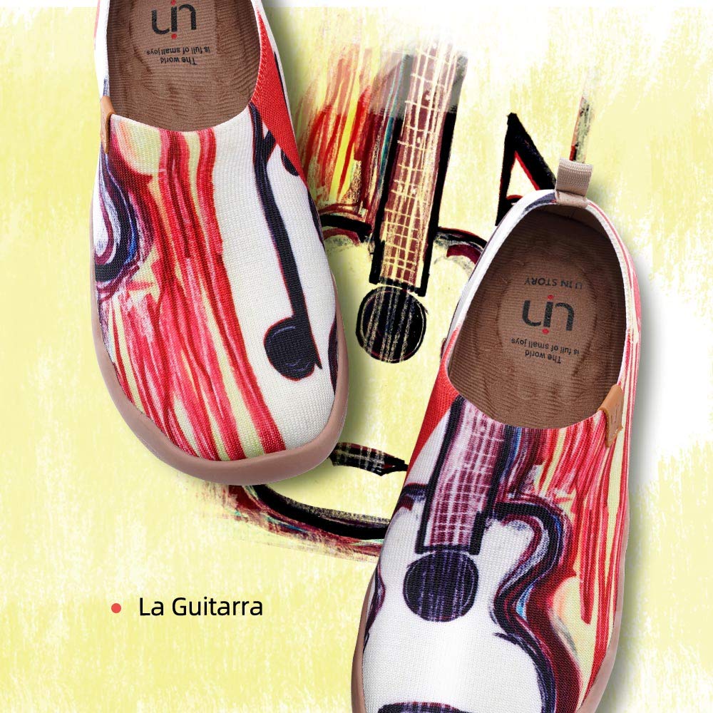 UIN Men's Lightweight Knitted Loafers - Slip On Casual Sneakers with Artistic Paint Design - Perfect for Walking, Travel & Everyday Comfort