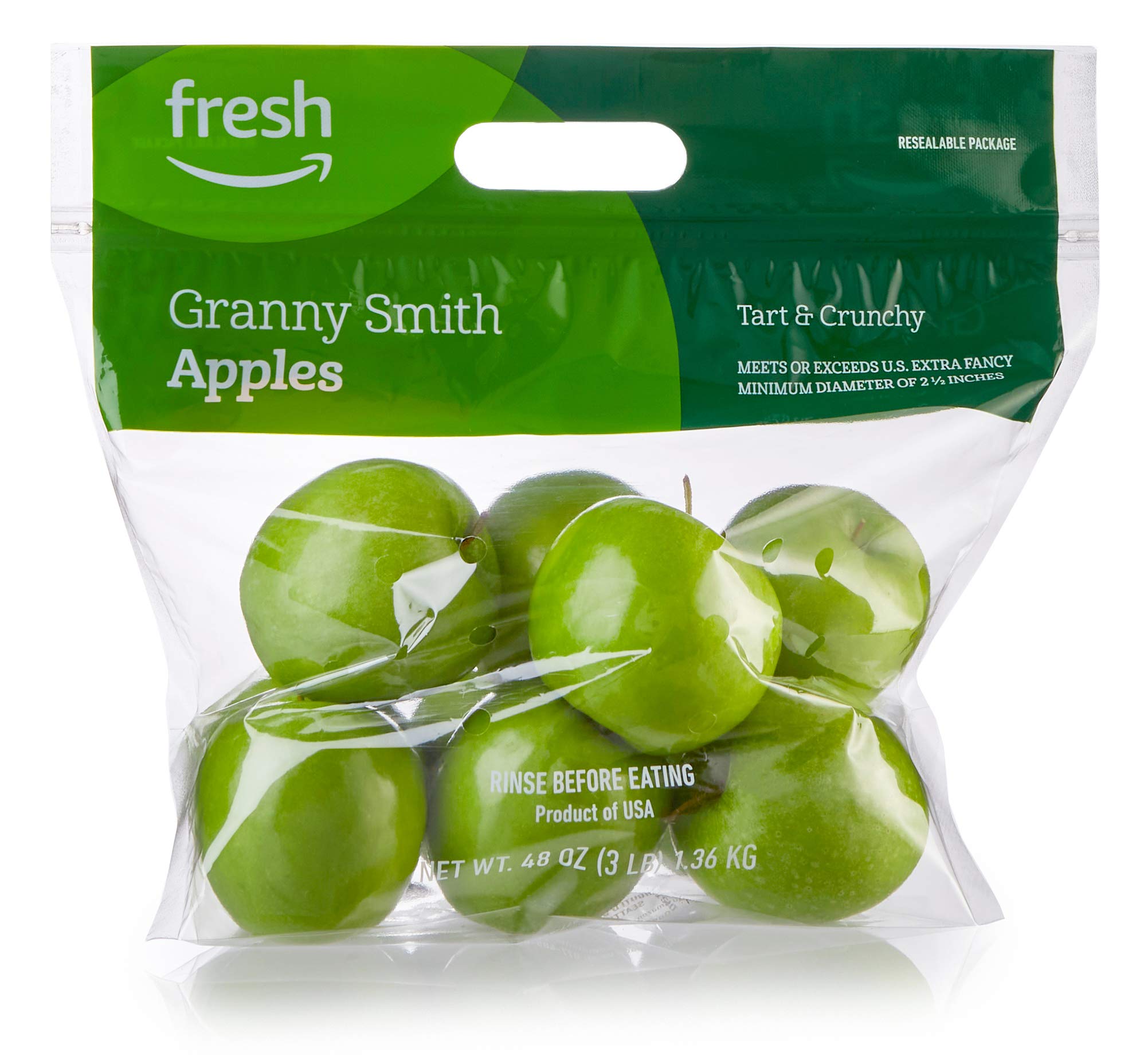 Fresh Granny Smith Apples, 3 Lb Bag - Crisp & Tart Green Apples for Snacking, Baking & Healthy Eating