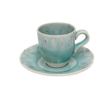 Premium Madeira Espresso Cup and Saucer Set - Handcrafted Porcelain Coffee Cups for Espresso, Cappuccino & Latte - Perfect for Home, Office & Cafe Use