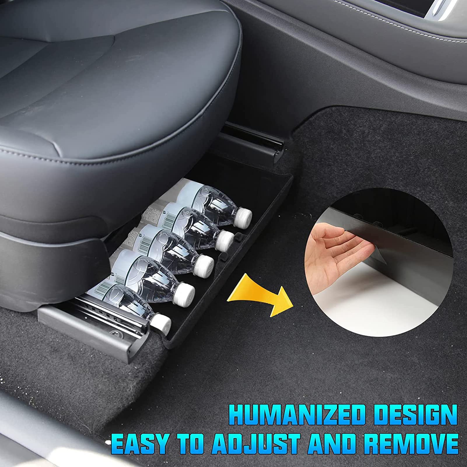 Under Seat Storage Organizer - Hidden Car Storage Box with Multipurpose Tray for Driver Seat | Vehicle Accessories & Organization Solutions | Perfect for Road Trips, Daily Commute & Car Camping