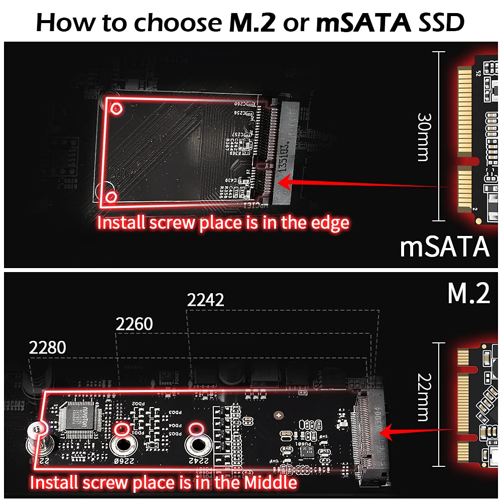 1TB MSATA SSD Internal Solid State Drive - High Speed SATA III 6Gb/s for Laptop & Desktop Computers | Fast Boot, Gaming, Video Editing & Data Storage